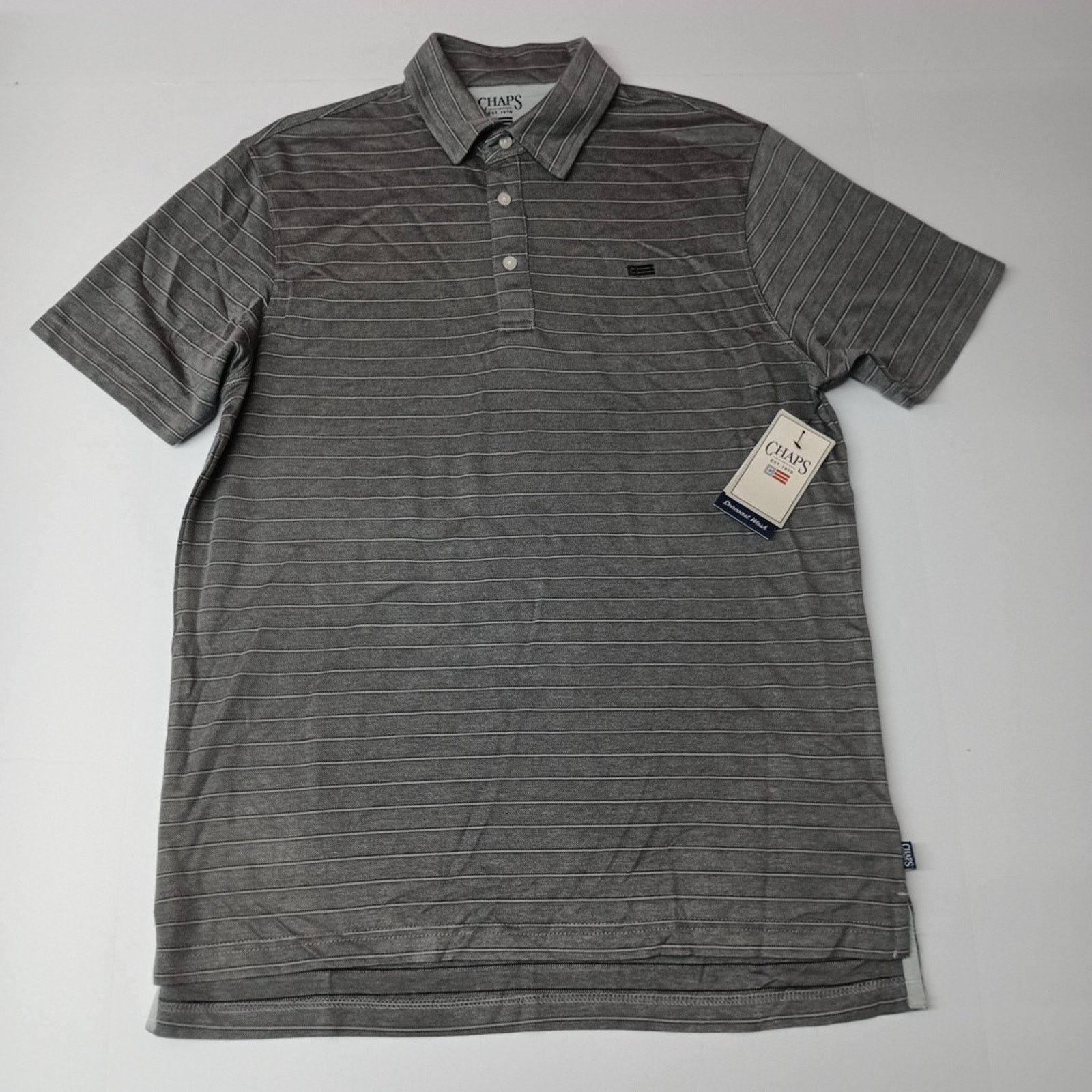 Chaps Chaps Milton Polo Shirt Men's M Medium Gray Seacoast Wash Size US M / EU 48-50 / 2 - 1 Thumbnail