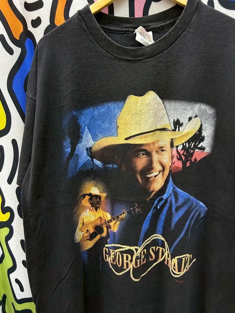 Vintage Vintage 90s George Strait tshirt size XL Size US XL / EU 56 / 4 - 1 Thumbnail