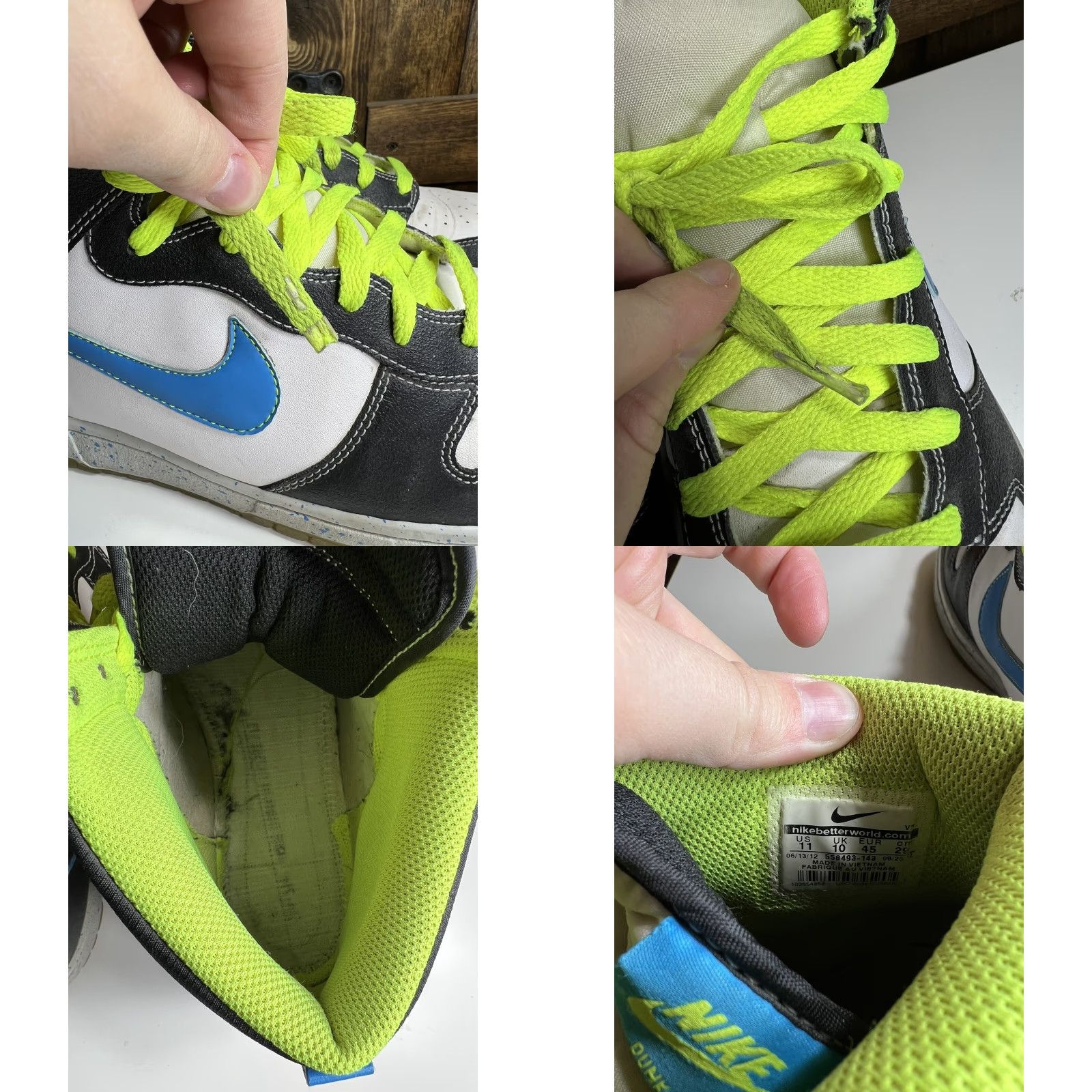 Nike Nike Dunk High AS PRM Men 11 Shoe White/Blue Glow/Black Nike Dunk High High Top Size US 11 / EU 44 - 8 Thumbnail