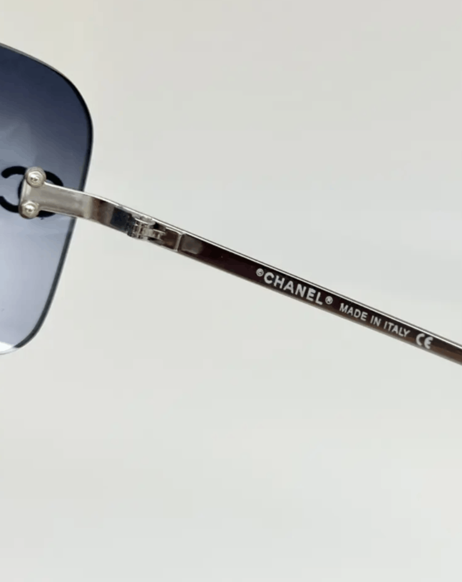 Chanel Chanel Sunglasses 4017 Rhinestone Rimless CC Logo Size ONE SIZE - 5 Thumbnail