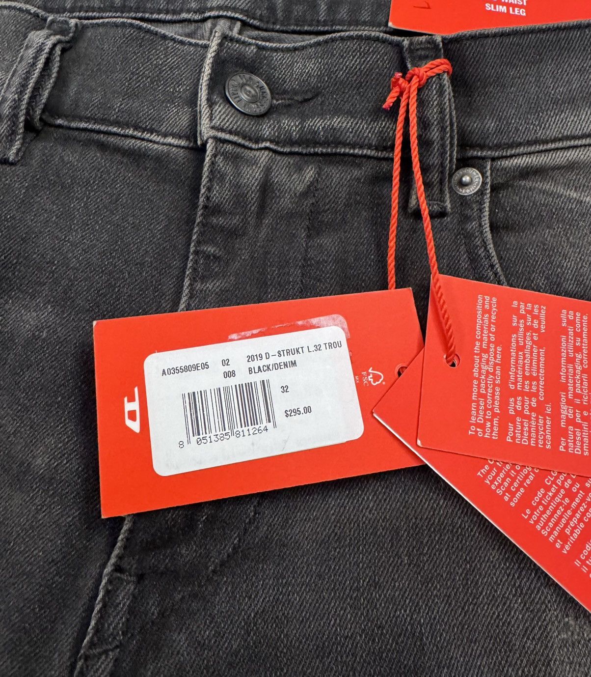 Diesel 🔥295$ Diesel 2019 D-Strukt Trou Jeans/Diesel Strukt Jeans Size US 32 / EU 48 - 9 Thumbnail