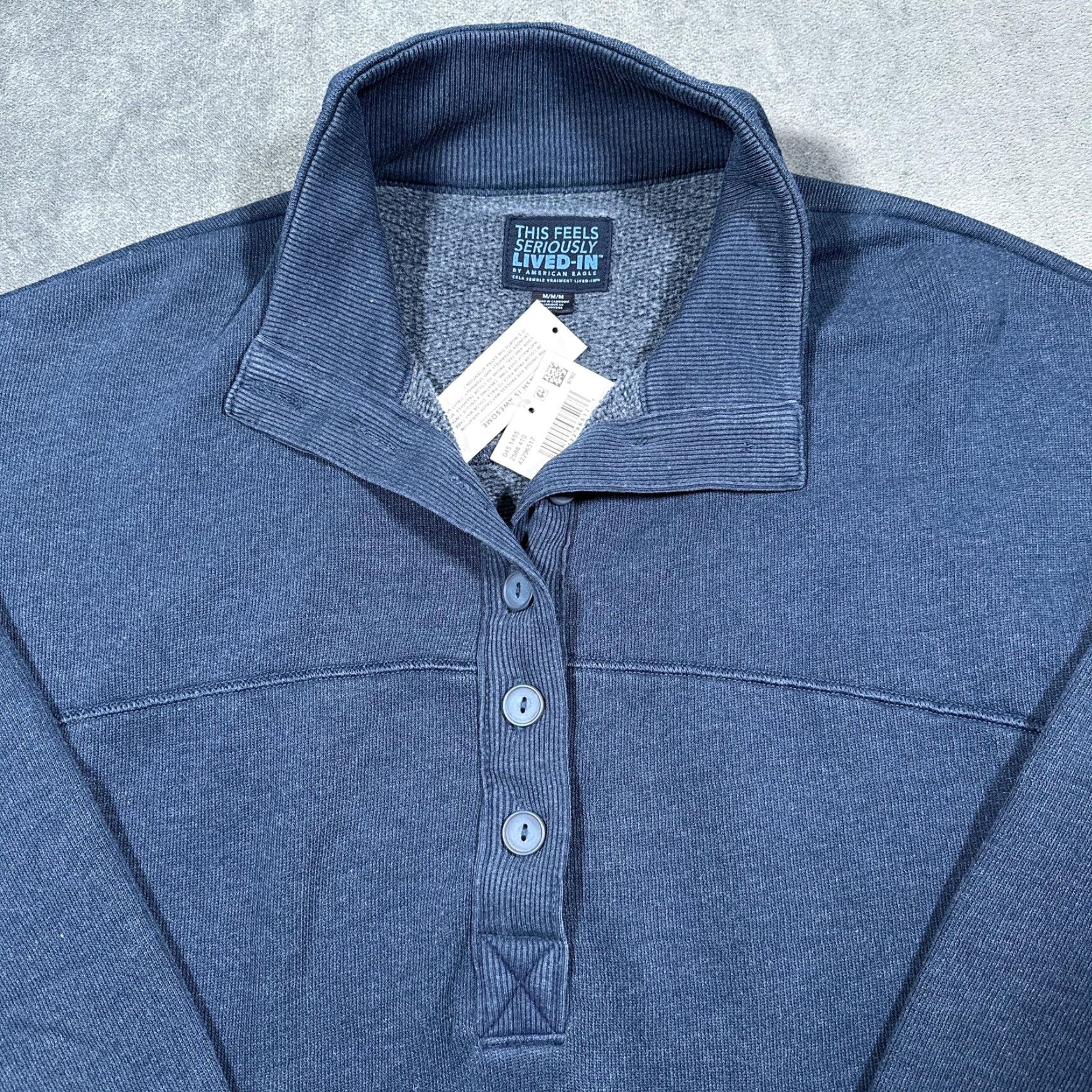 American Eagle Outfitters American Eagle Pullover Sweater Mens Medium Blue NWT Seriously Lived-In Collar Size US M / EU 48-50 / 2 - 2 Thumbnail