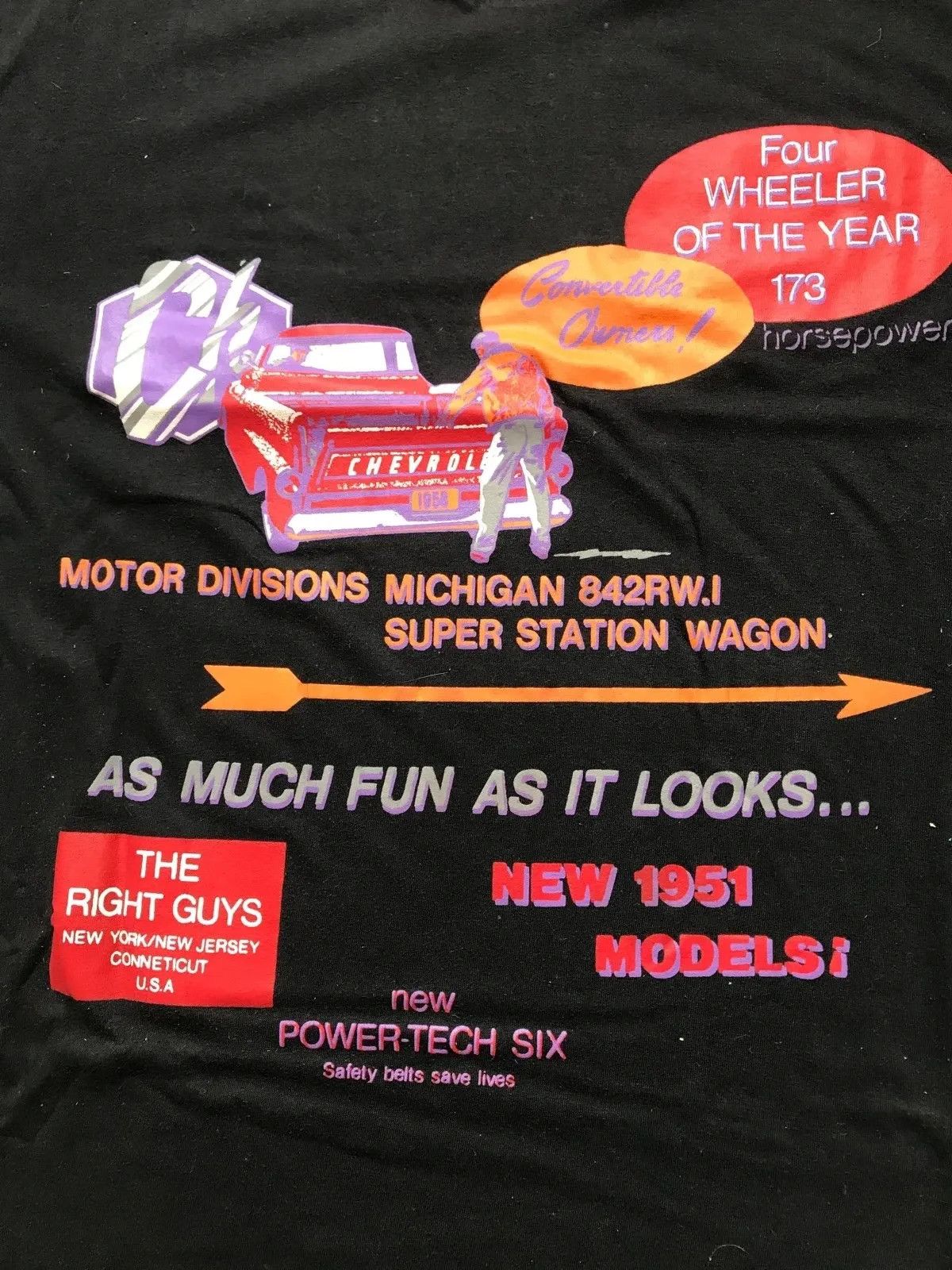 Other Vintage Chevrolet Convertible 80s 90s Rare Sz L Fit Size US L / EU 52-54 / 3 - 3 Thumbnail