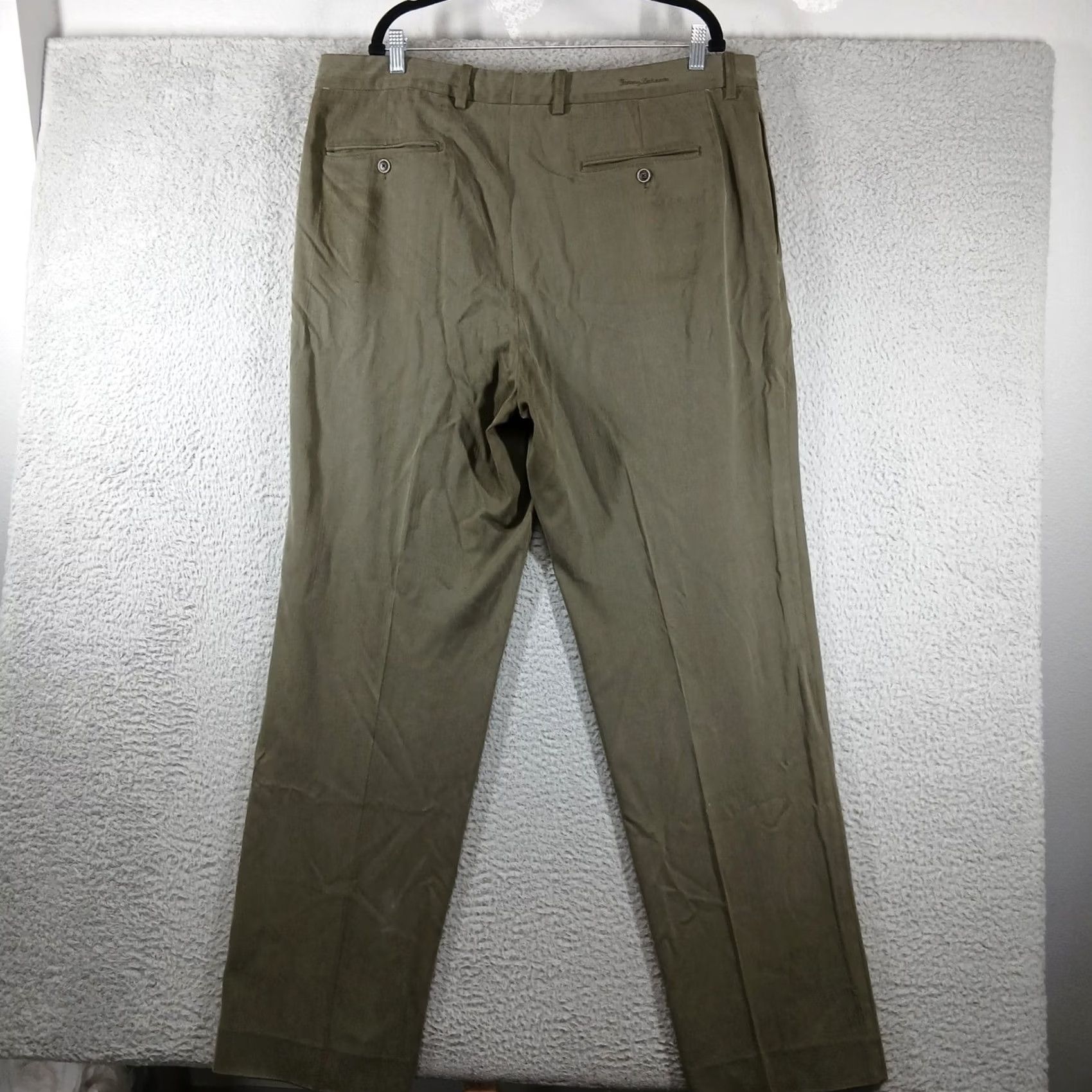 Tommy Bahama Tommy Bahama Dress Pants Silk Bamboo Blend 40x34 Green Pleated Size US 40 / EU 56 - 3 Thumbnail