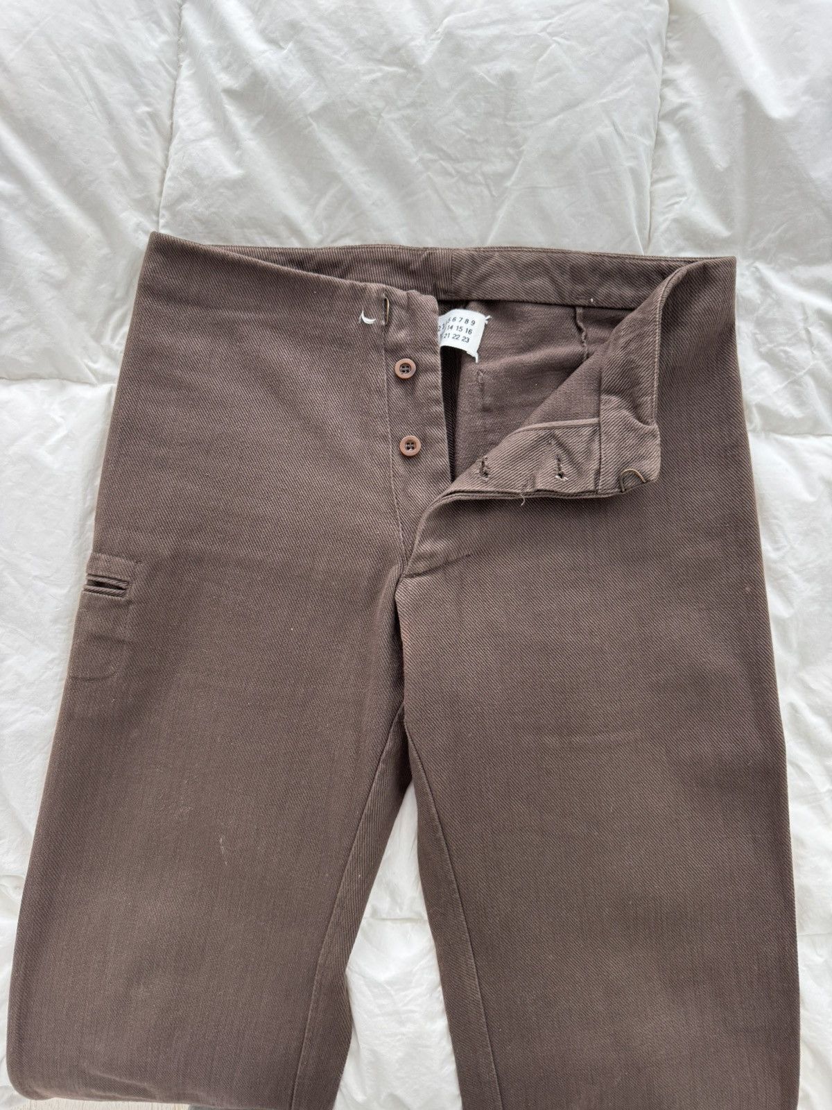 Maison Margiela Maison Margiela Brown Cotton Pants Size US 30 / EU 46 - 1 Thumbnail
