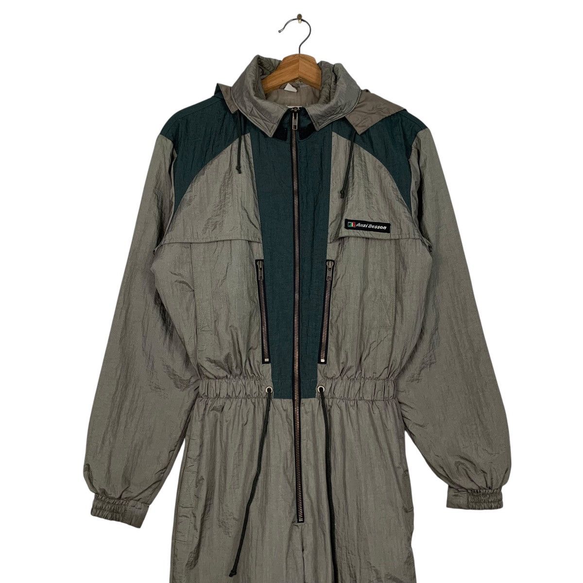 Japanese Brand ANZI BESSON Hoodied Jumpsuit Coverall Size M #1676-C74 Size US 26 / EU 42 - 3 Thumbnail