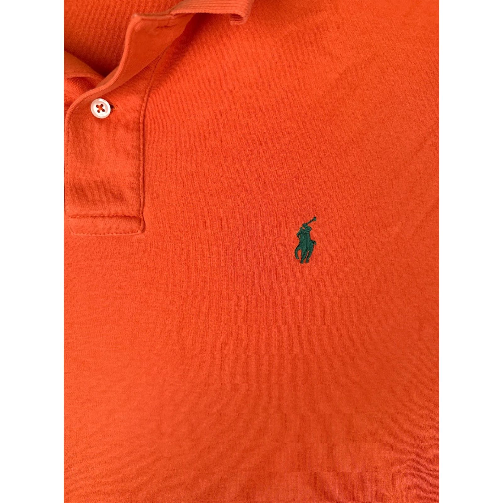 Ralph Lauren VINTAGE Ralph Lauren Polo Shirt Mens Large Orange Short Sleeve Cotton Polo Shirt Size US L / EU 52-54 / 3 - 6 Thumbnail