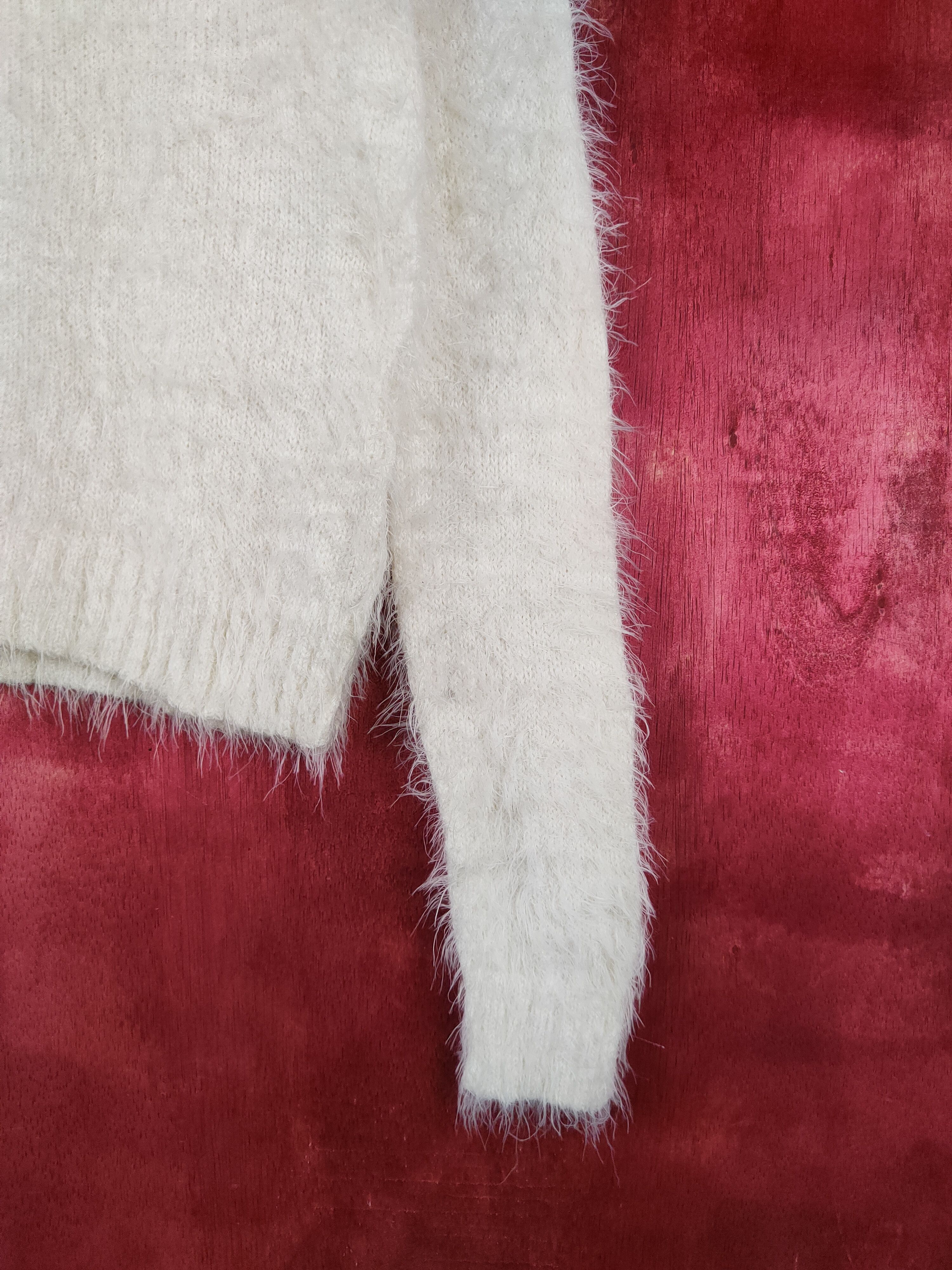 Japanese Brand × Vintage Vintage 💥 Sorridere Ivory Fur Mohair Knitwear Size M / US 6-8 / IT 42-44 - 6 Thumbnail