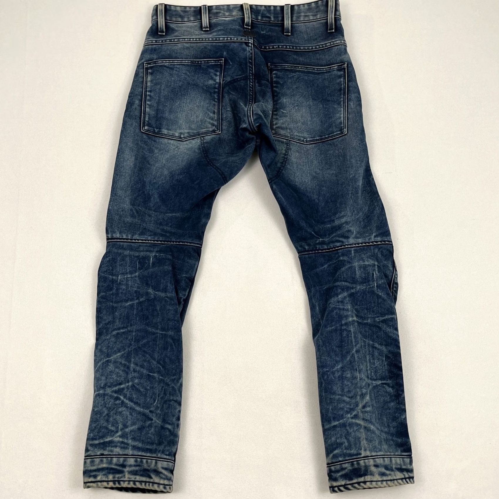 G-Star G-STAR Raw 5620 3D Tapered Jeans Mens 30 Slim Taper Blue Denim Stretch Moto Jeans Size US 30 / EU 46 - 6 Thumbnail
