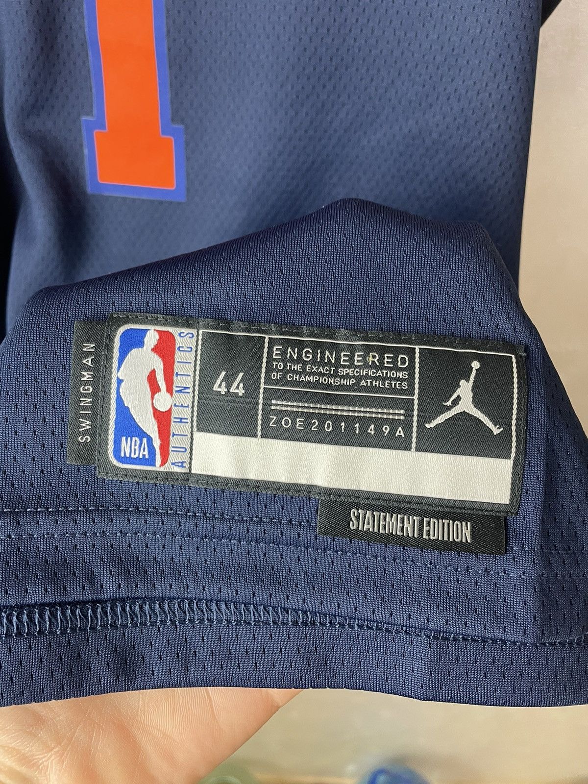 Jordan Brand 2022-23 New York Knicks Obi Toppin #1 Mens M Jersey Size US M / EU 48-50 / 2 - 5 Thumbnail