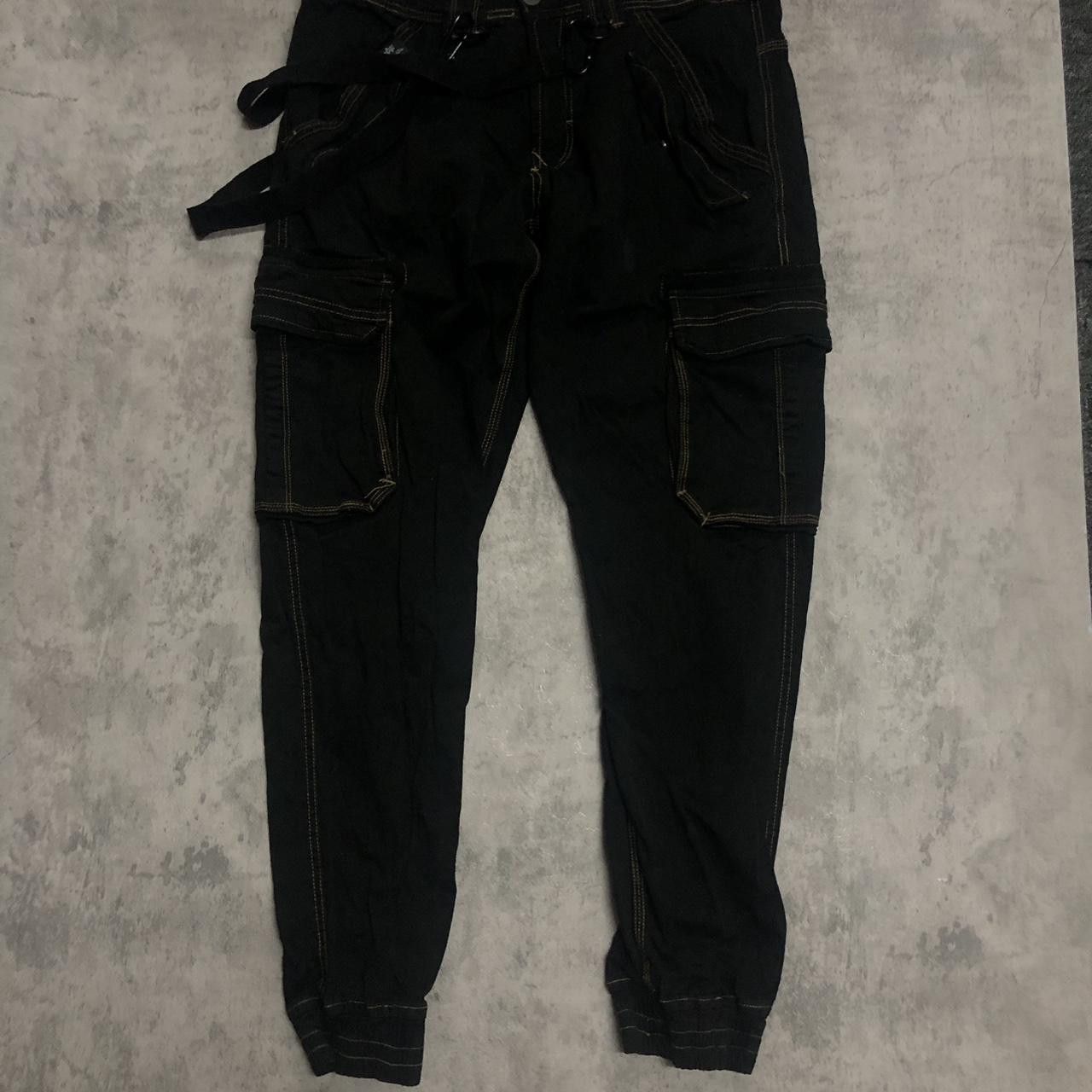 Other Black cargo jeans with adjustable waist and ankle straps Size US 34 / EU 50 - 1 Thumbnail