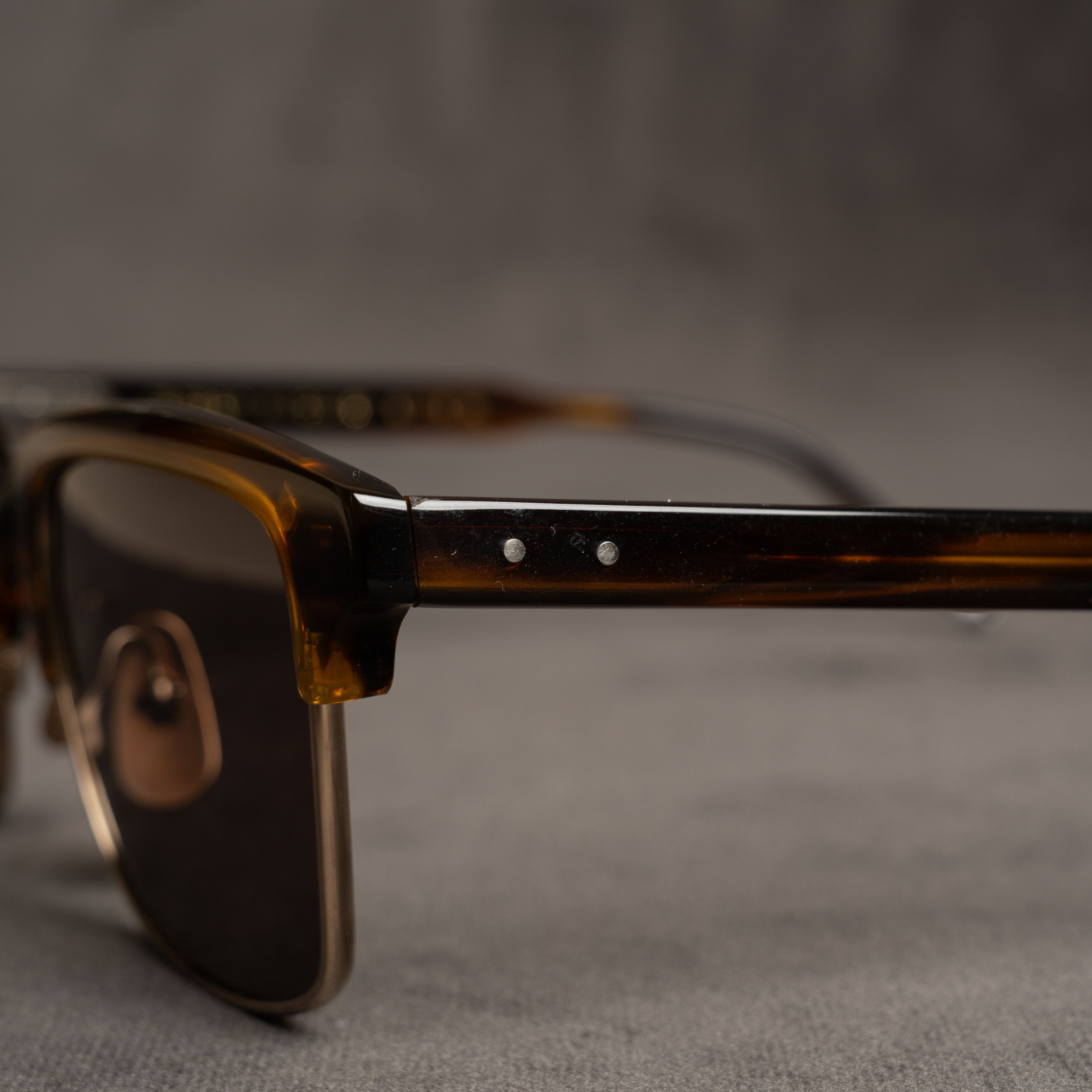 Thom Browne Thom Browne wallnut gold frame sunglasses Size ONE SIZE - 11 Thumbnail
