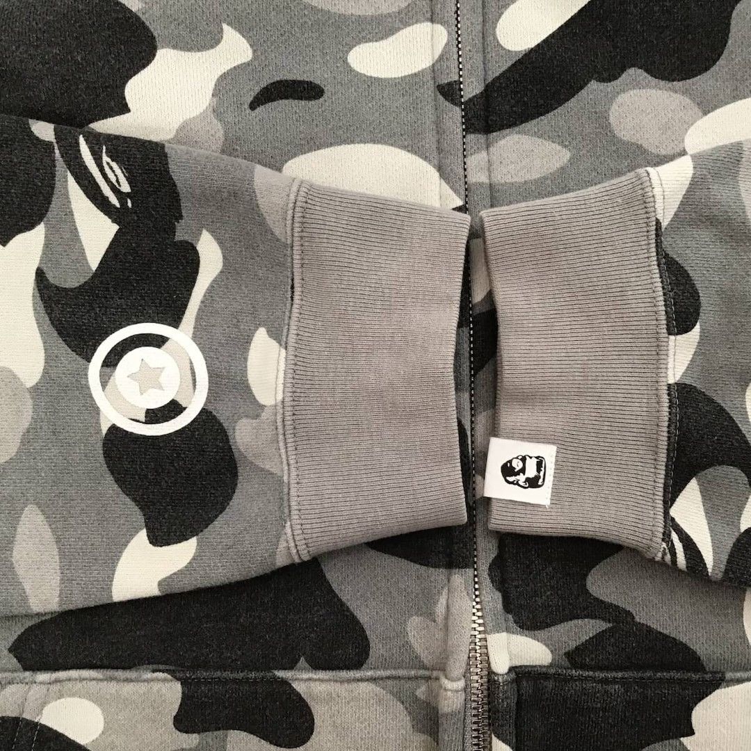 🔥NFS limited🔥 BAPE camo shark full zip hoodie a bathing ape