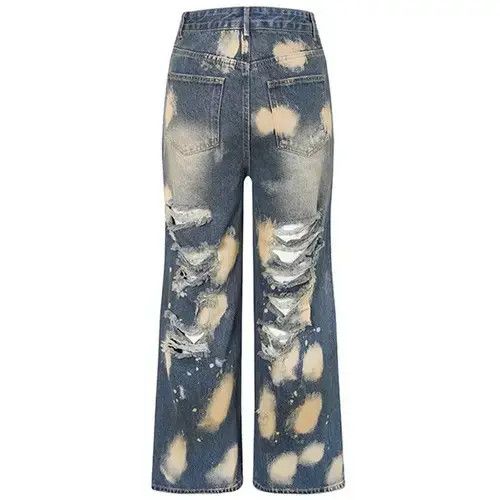 Japanese Brand Ripped Distressed Baggy Jeans Size US 32 / EU 48 - 2 Thumbnail