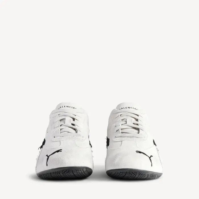 Balenciaga × Puma o1in1g0326 Speedcat Suede Sneakers in Black/White Size US 9 / EU 42 - 3 Thumbnail