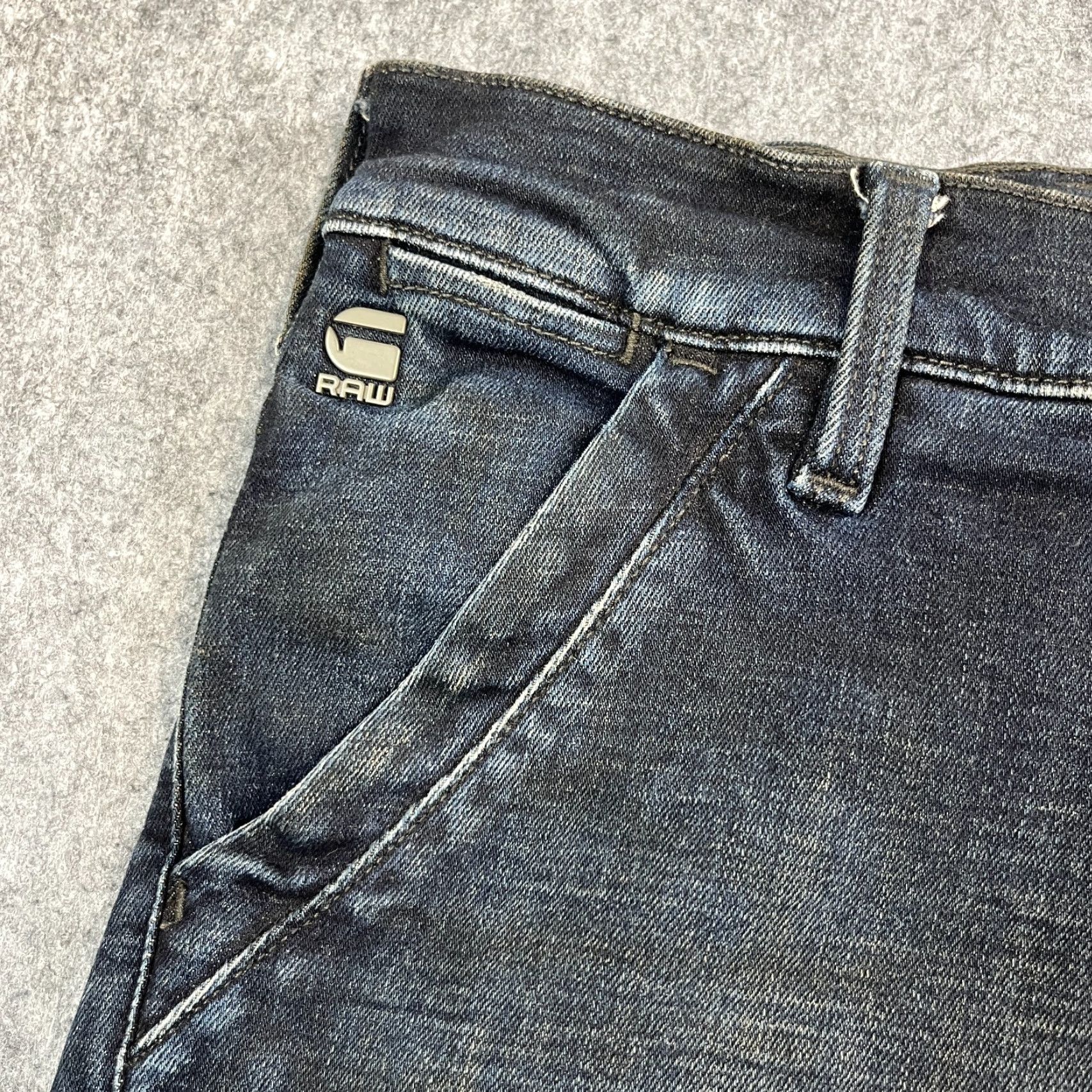 G-Star G-Star Jeans Slim Skinny 32 32 Dark Wash Blue Rackam Mens Denim 5-Pocket Style Jeans Size US 32 / EU 48 - 7 Thumbnail