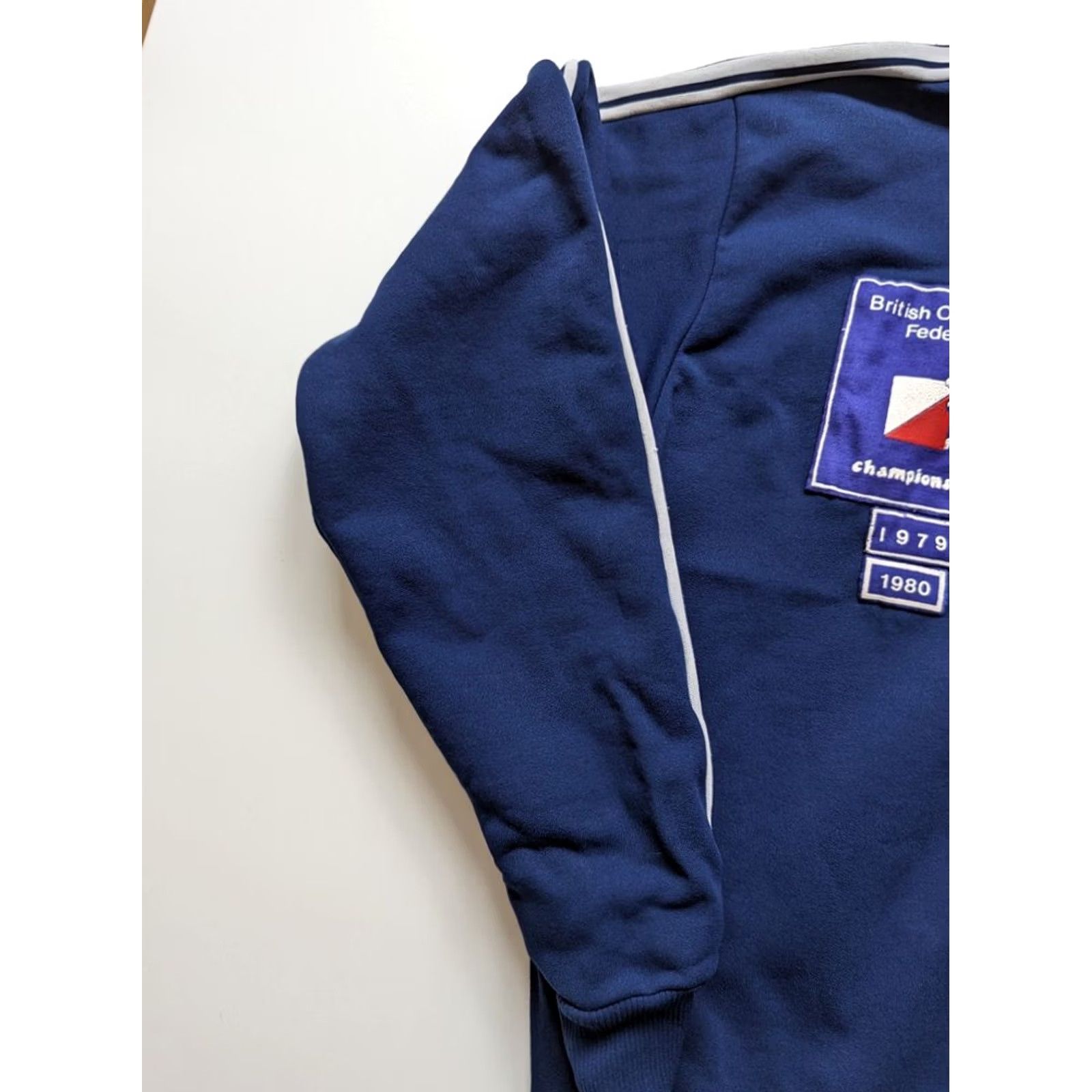 Vintage Rare Vintage British Orienteering Federation jacket 70s zip blue Mens 42 Polyester Jacket Size US XS / EU 42 / 0 - 4 Thumbnail