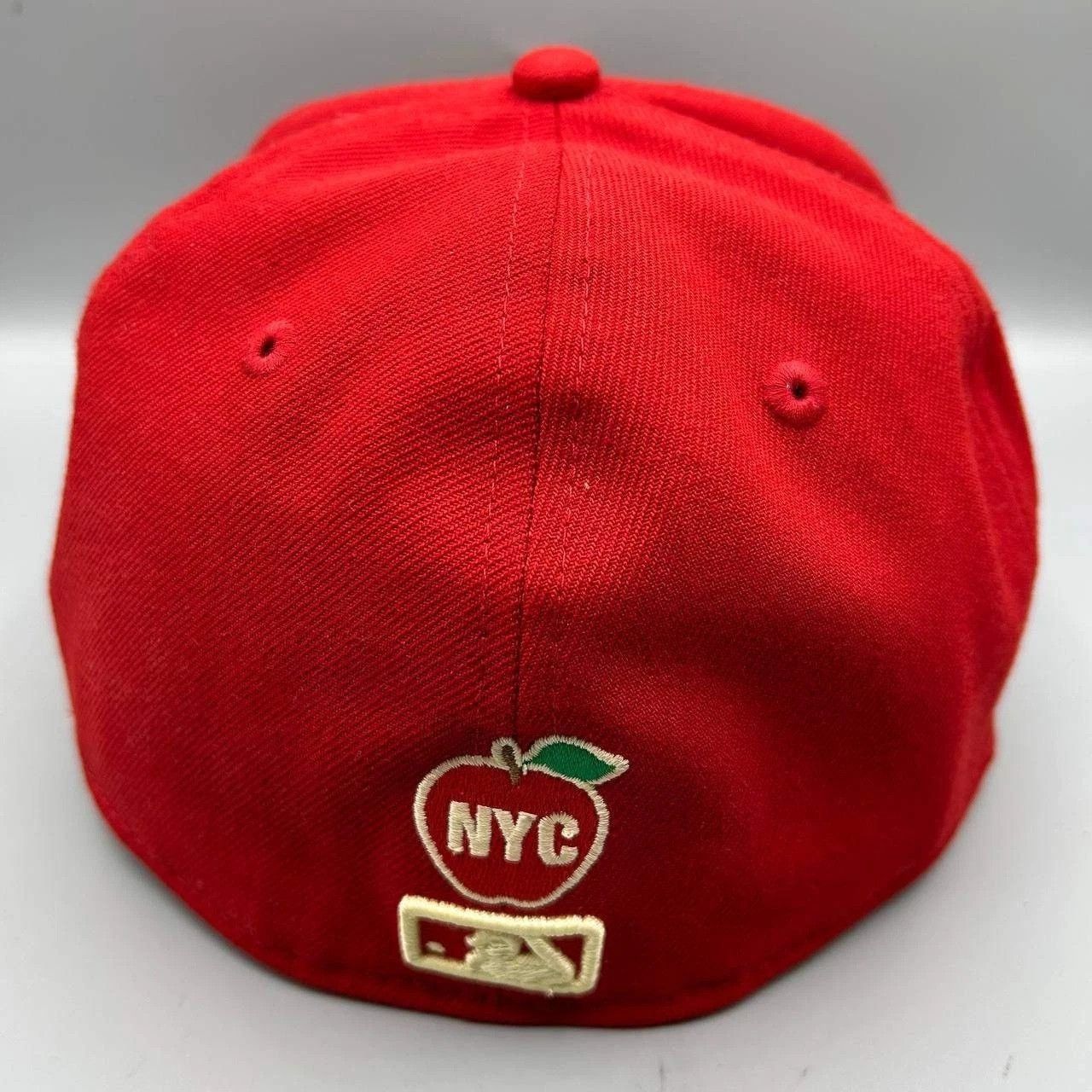 New Era New York Yankees Hat Men 7 1/2 Red Yellow MLB Fitted Cap Size ONE SIZE - 5 Thumbnail