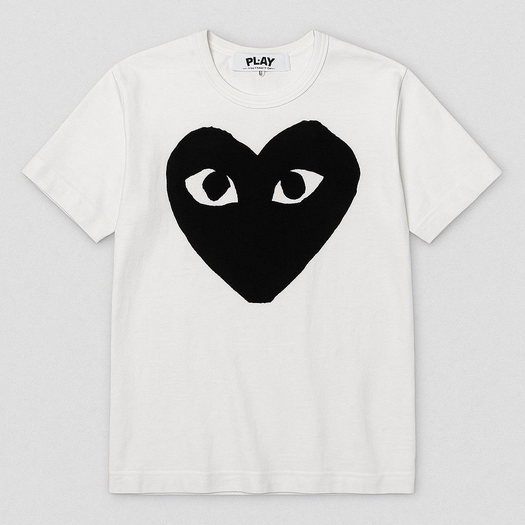 Comme des Garcons PLAY Comme des Garçons Play Heart Tee – White Size US L / EU 52-54 / 3 - 1 Thumbnail