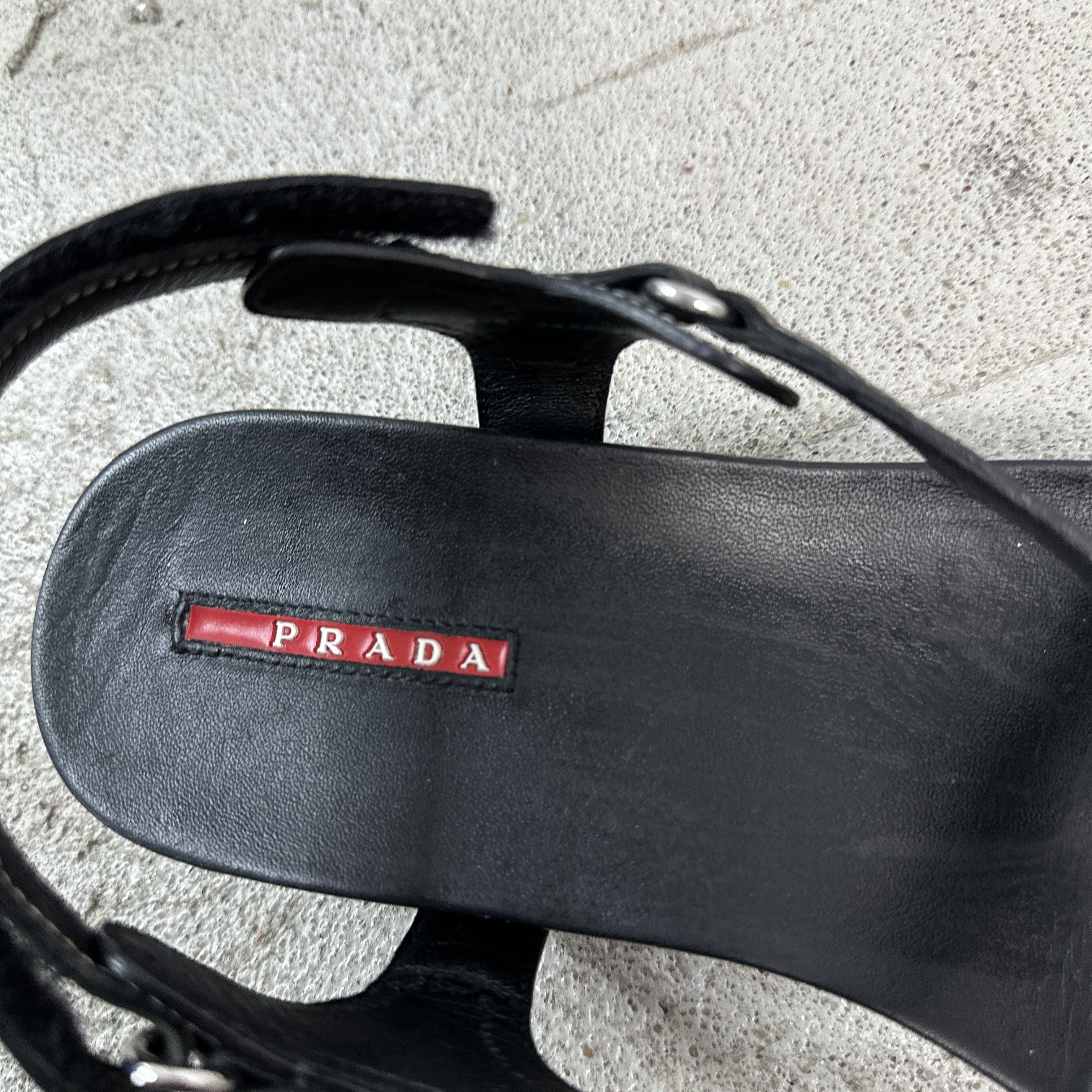 Prada × Vintage Vintage Leather Shoes Sandals Prada 00s Size US 11.5 / IT 41.5 - 7 Thumbnail