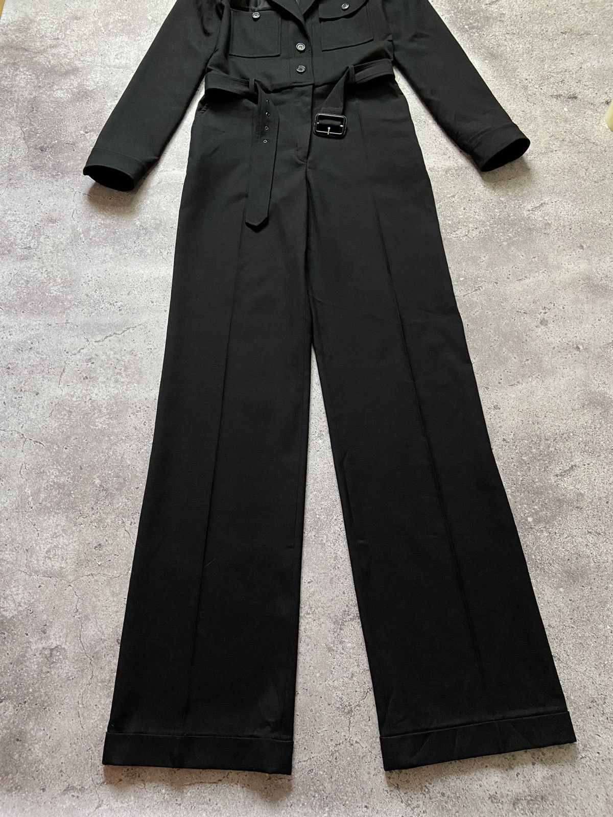 Saint Laurent Paris Saint Laurent Belted Jumpsuit Black Wool Size 30" / US 8 / IT 44 - 12 Thumbnail