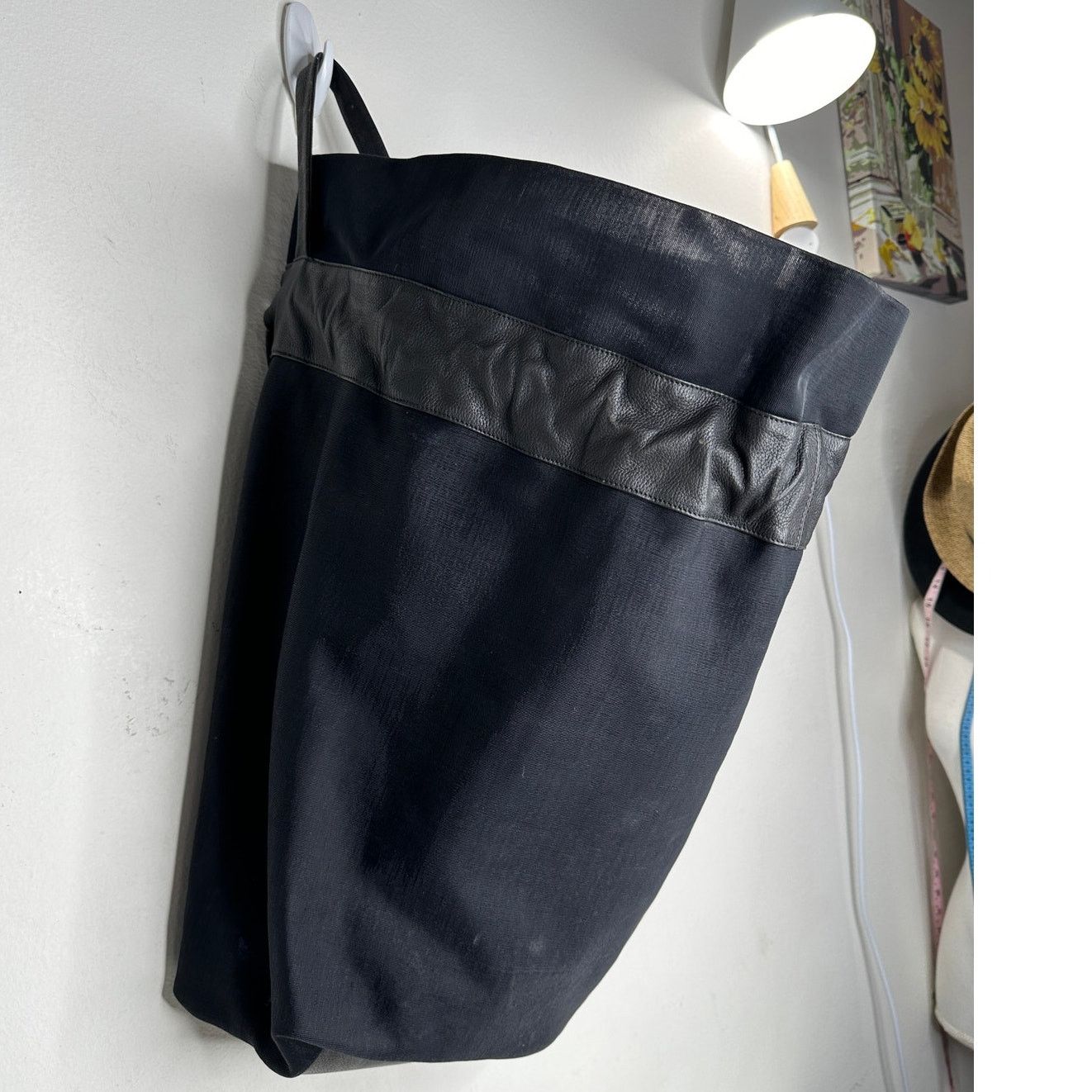 Other Large Black Canvas & Patent Leather Tote Bag Backpack Size ONE SIZE - 3 Thumbnail