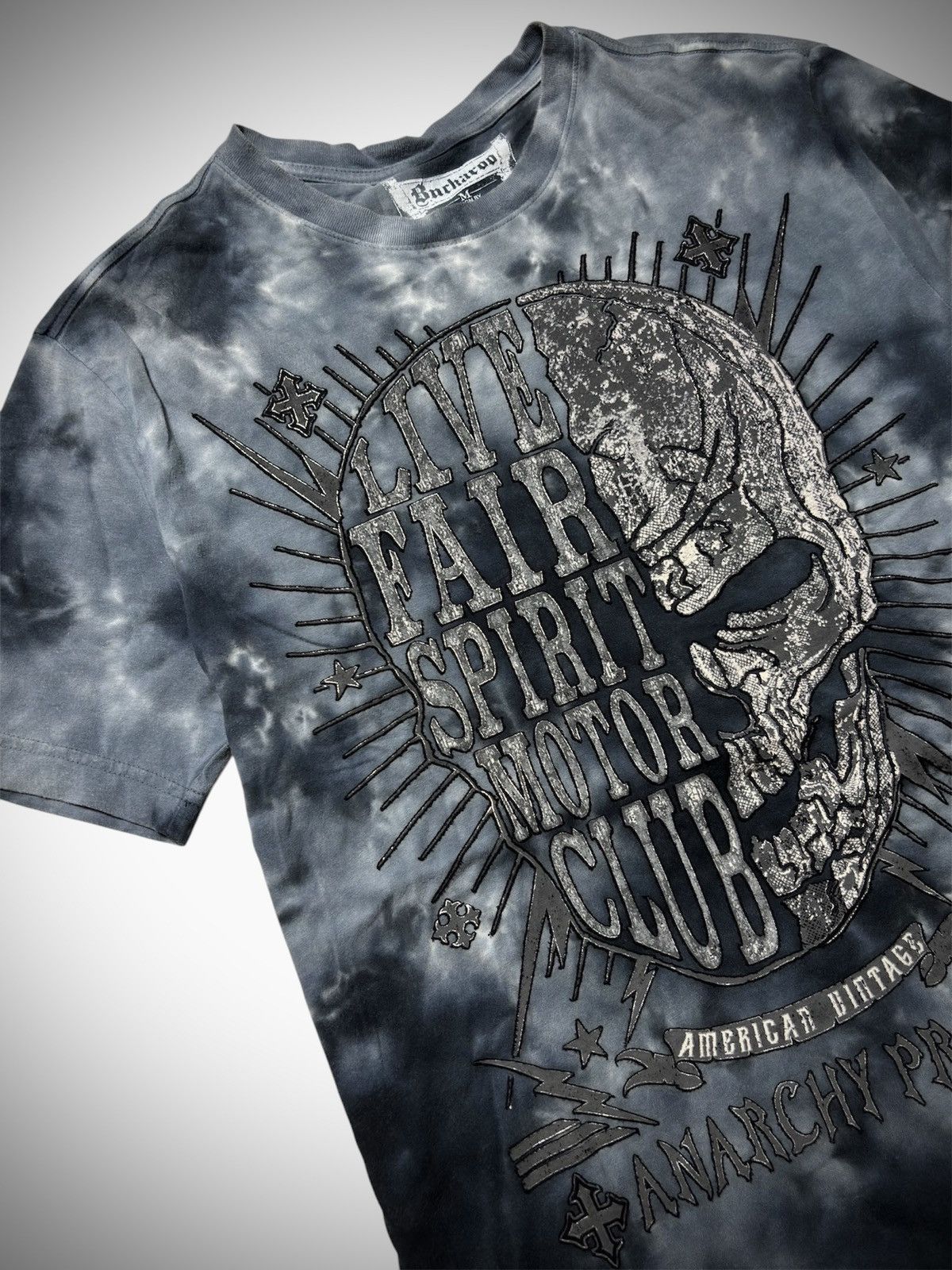 Japanese Brand 2000’s Buckaroo - Vkei Style Skull T-Shirt Size US M / EU 48-50 / 2 - 2 Thumbnail