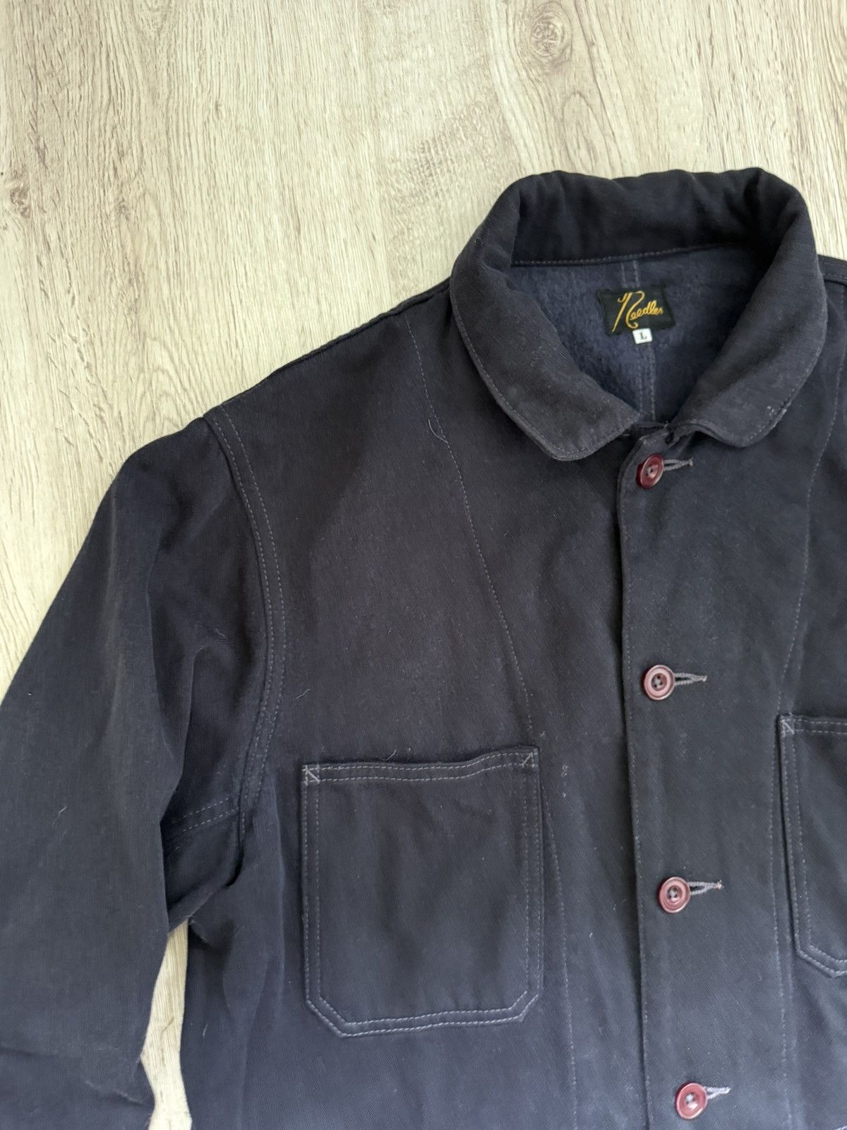 Needles Needles Wool Cotton Chore Jacket L Hole On Sleeve Size US L / EU 52-54 / 3 - 7 Thumbnail
