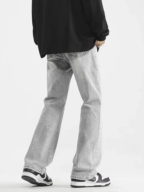 Japanese Brand × Jean Pants American grey straight slim fit casual jeans y2k Size US 32 / EU 48 - 3 Thumbnail