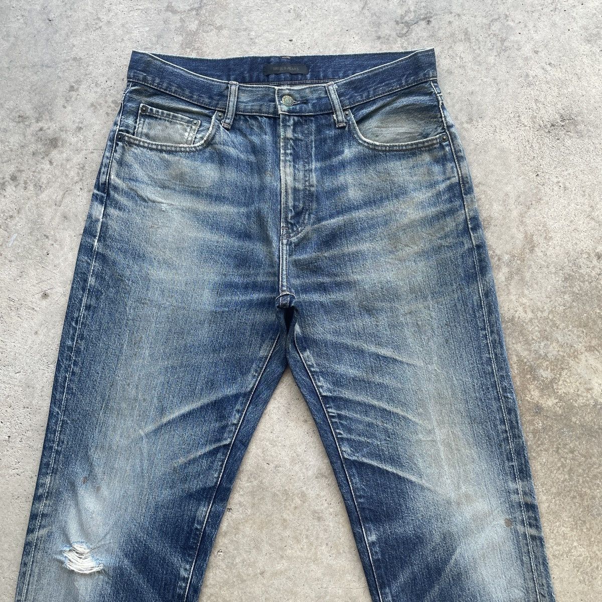 Japanese Brand Vintage Japanese Stonewashed Faded Distressed Jeans Pants Size US 33 - 3 Thumbnail