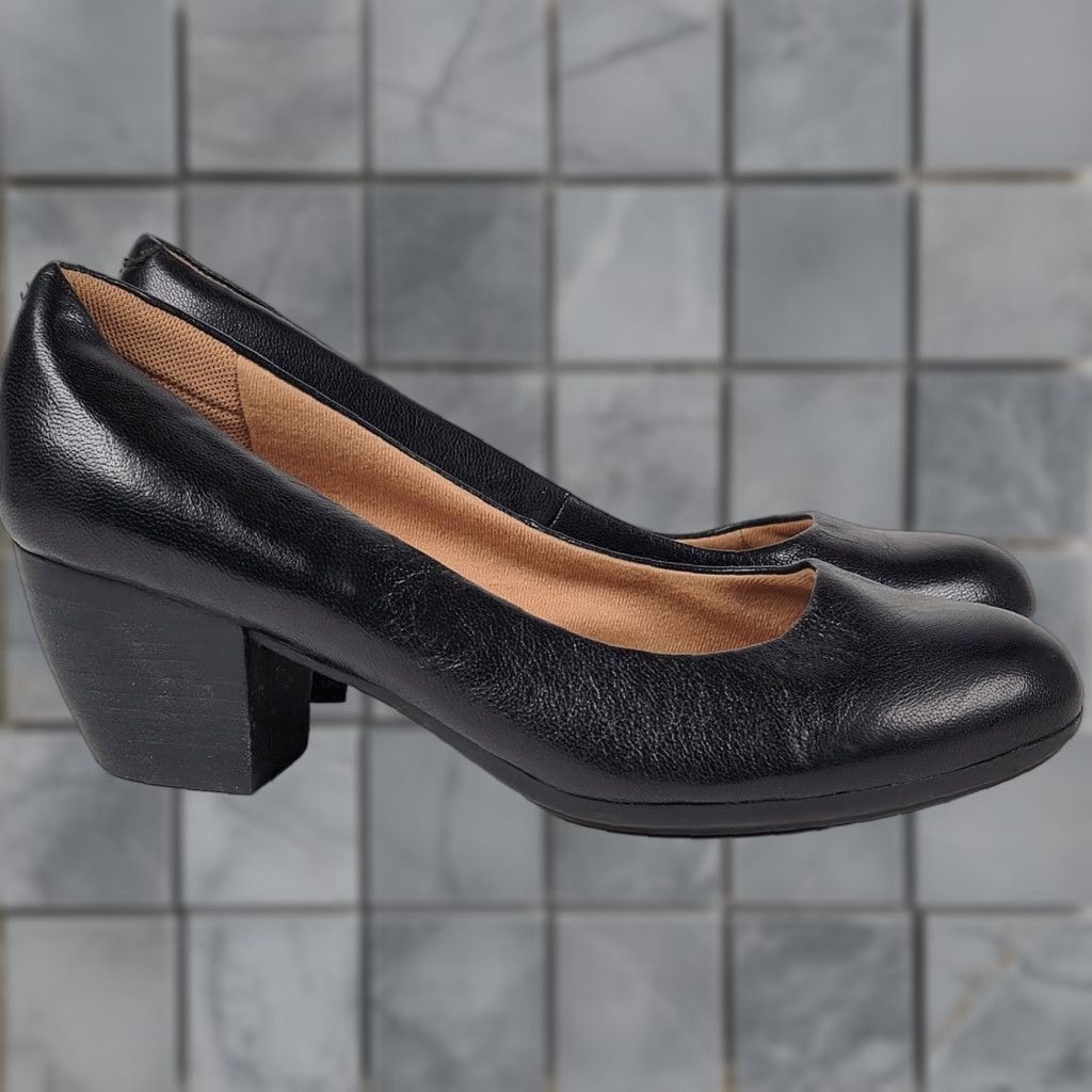 Vintage VINTAGE? No. Use from original. Create title: Comfortiva Leather Pump Women Kitten Heel Arch Support Black 9 M Shoes Womens Pump Size US 9 / IT 39 - 1 Thumbnail