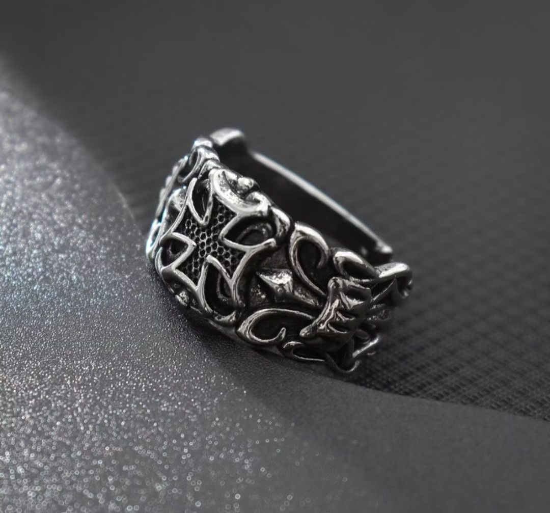 Japanese Brand Black Casual utility streetwear adjustable ring Size ONE SIZE - 1 Thumbnail