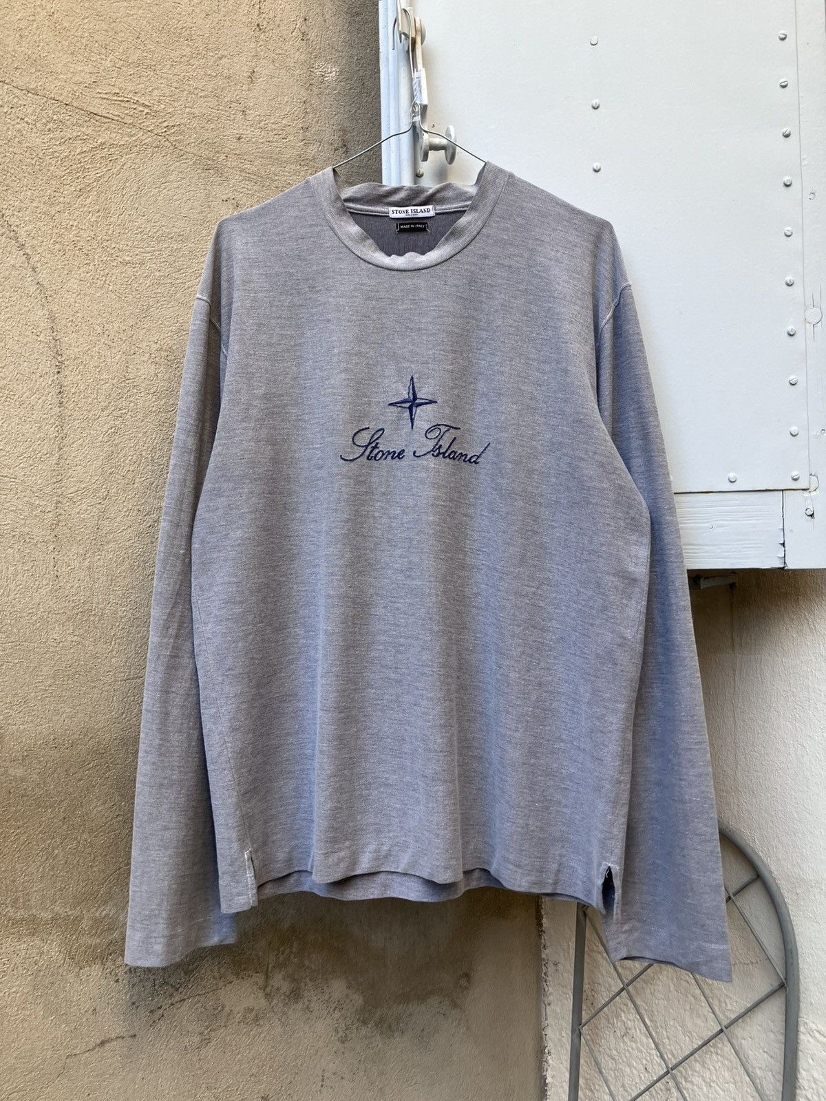 Stone Island Rare Vintage Stone Island Scripted Logo Longsleeve Shirt Size US L / EU 52-54 / 3 - 2 Thumbnail