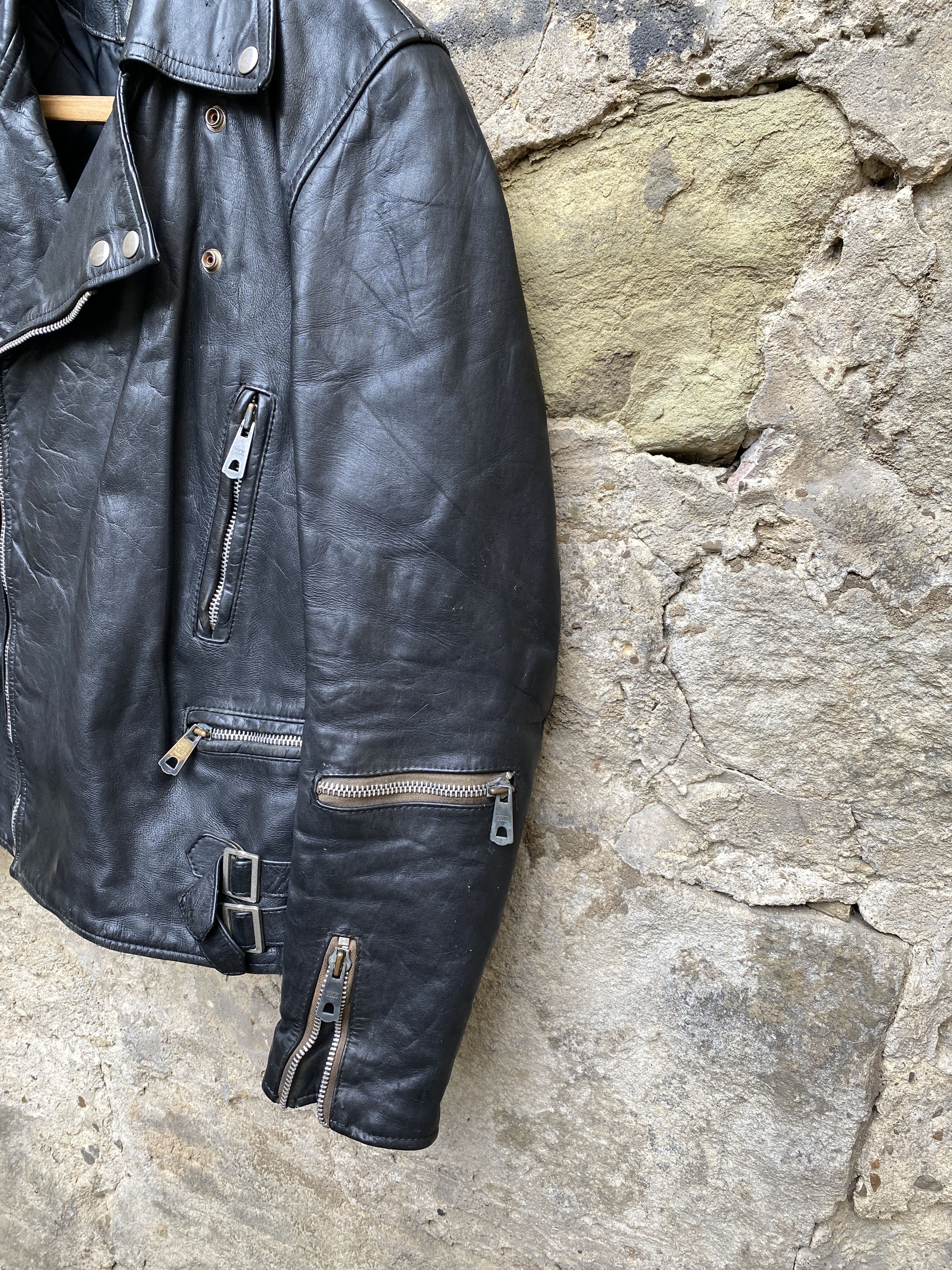 Vintage Vintage 80s True Punk Leather Biker Jacket Size US M / EU 48-50 / 2 - 3 Thumbnail