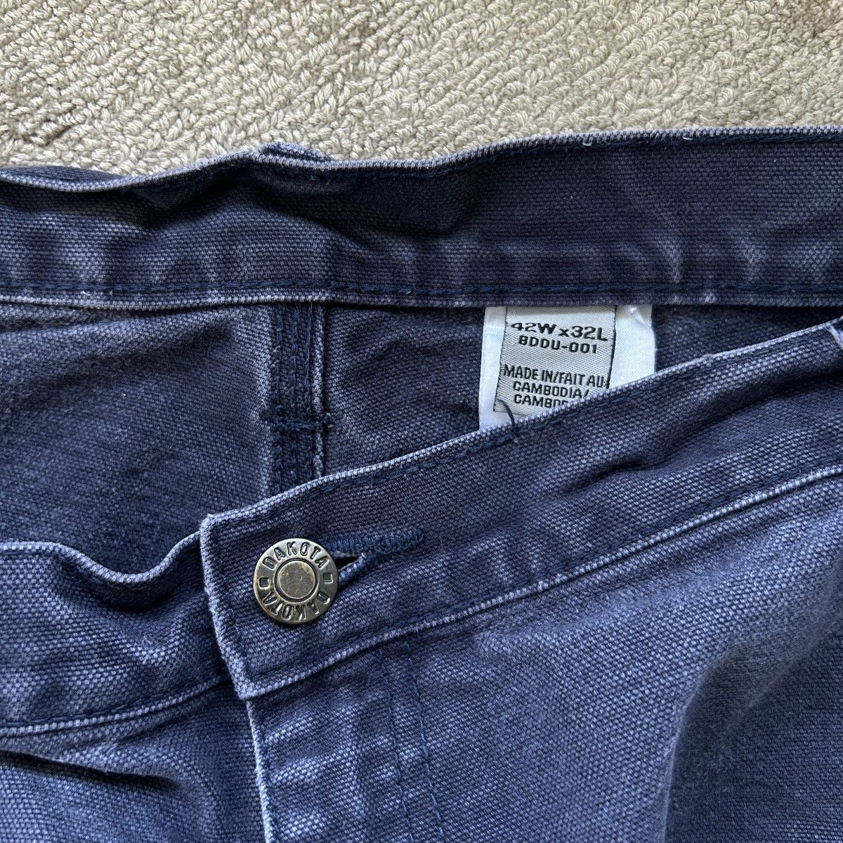 Vintage Baggy Double Knee Faded Workwear Pants Size US 42 / EU 58 - 6 Thumbnail