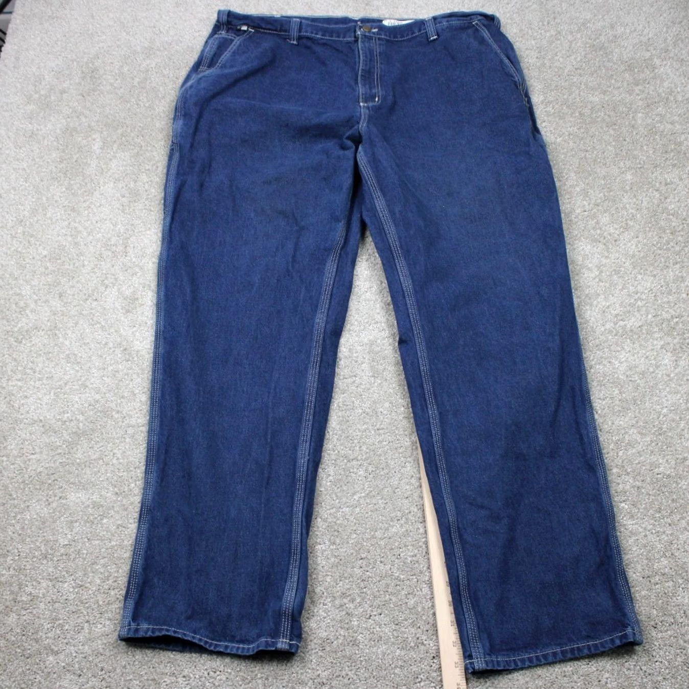 Carhartt Carhartt FR Jeans Mens 44x34 Blue Relaxed Fit Flame-Resistant Signature Denim Jeans Size US 44 / EU 60 - 3 Thumbnail