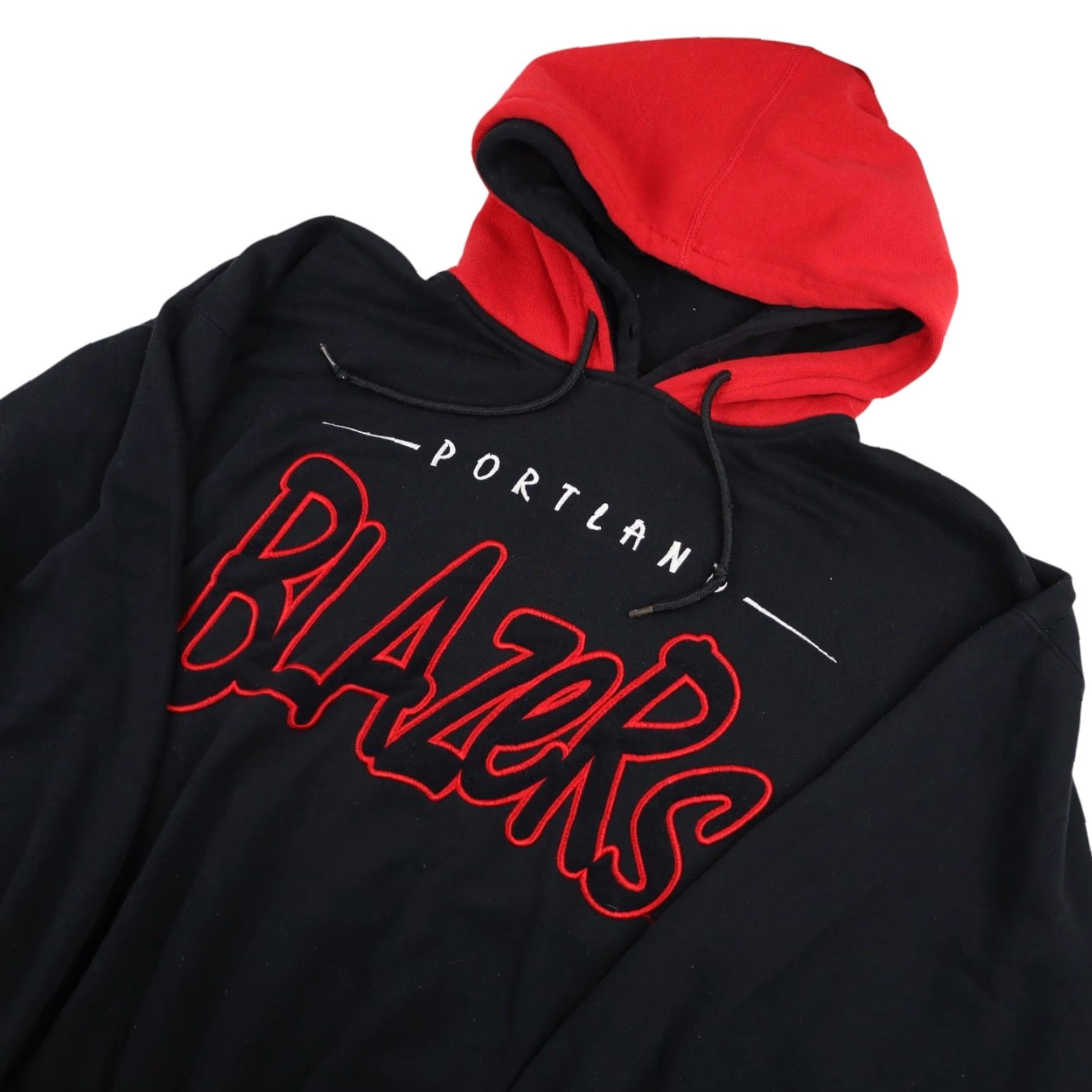 Starter VINTAGE Starter Portland Blazers Double Hood Hoodie Shirt XL Men Black 90s Gl?decode Size US XL / EU 56 / 4 - 2 Thumbnail