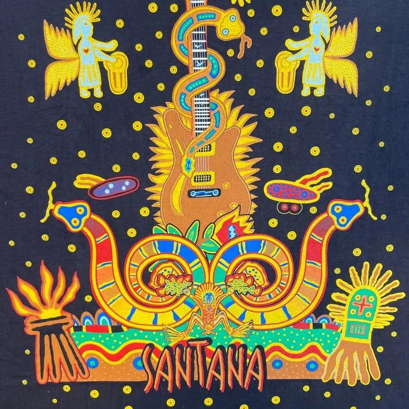Designer Vintage 1990's Single Stitch Santana Asia Tour Tee Size US XL / EU 56 / 4 - 3 Thumbnail