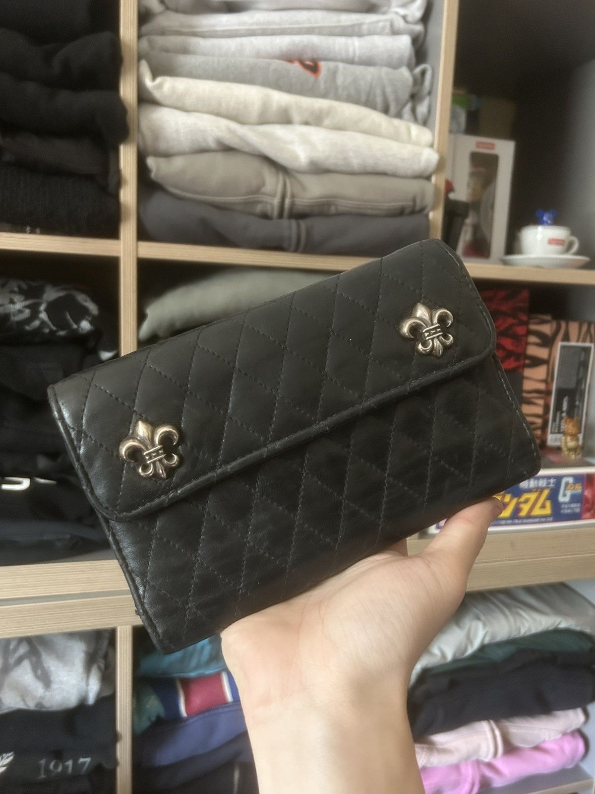 Chrome Hearts Chrome Hearts Leather Quilted Fleur Wallet Size ONE SIZE - 1 Thumbnail
