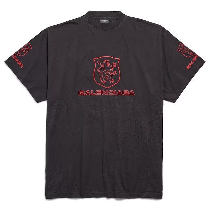 Balenciaga o1bcso1str0426 Lion Club T-Shirt Oversized in Black Size US S / EU 44-46 / 1 - 1 Thumbnail