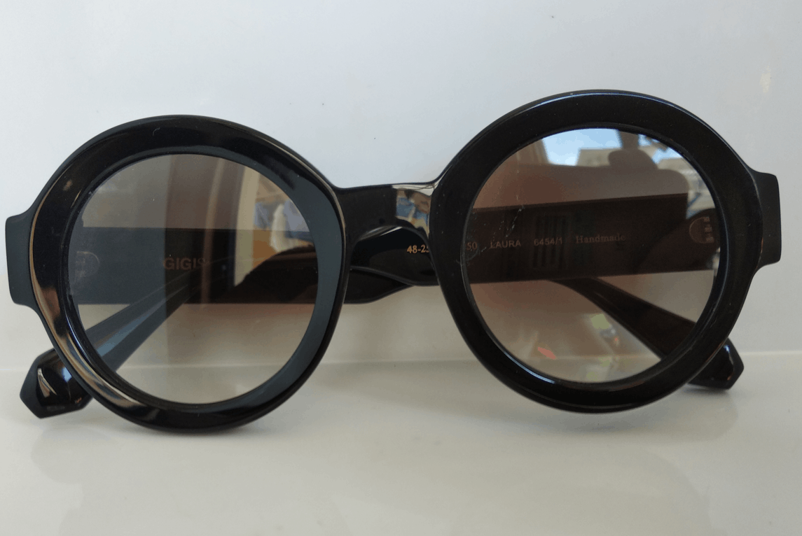 Other Handmade Black Acetate Gigistudios Round Sunglasses Frame Size ONE SIZE - 8 Thumbnail