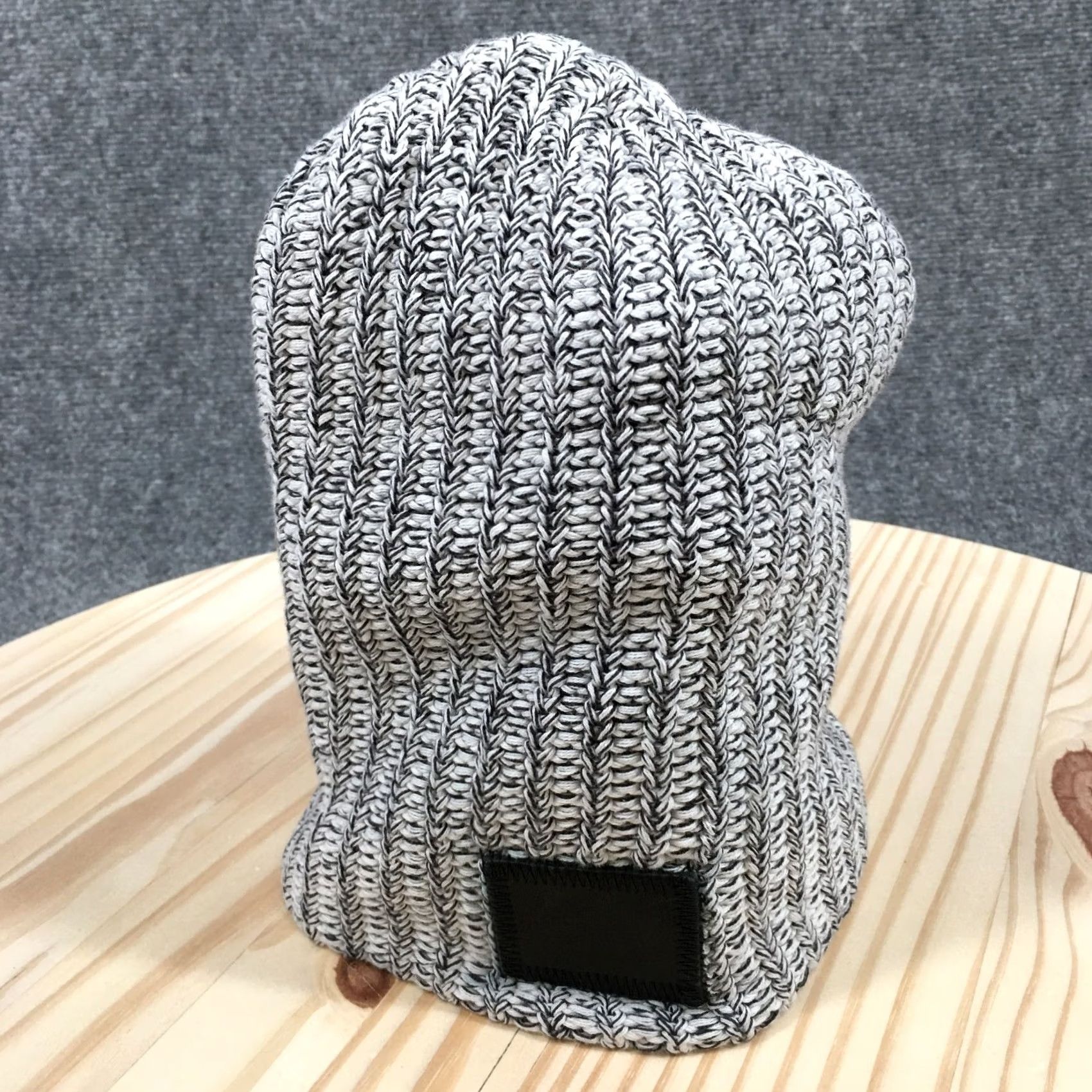 Vintage Love Your Melon Beanie Hat Womens One Size Knitted Cotton Gray Winter Size ONE SIZE - 2 Thumbnail