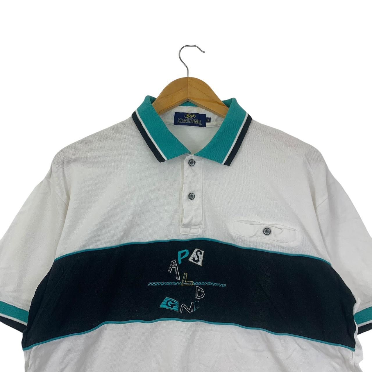 Vintage Vintage SPALDING TENNIS Twin Tipped Polo Tee Shirt Top Snap Size US XL / EU 56 / 4 - 2 Thumbnail