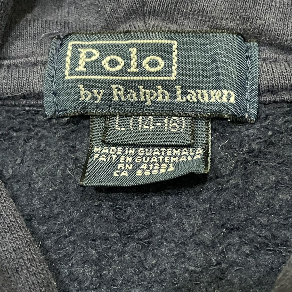 Polo Ralph Lauren Vintage Polo Ralph Lauren Zip Up Hoodie Navy Blue Boys Size US S / EU 44-46 / 1 - 8 Thumbnail