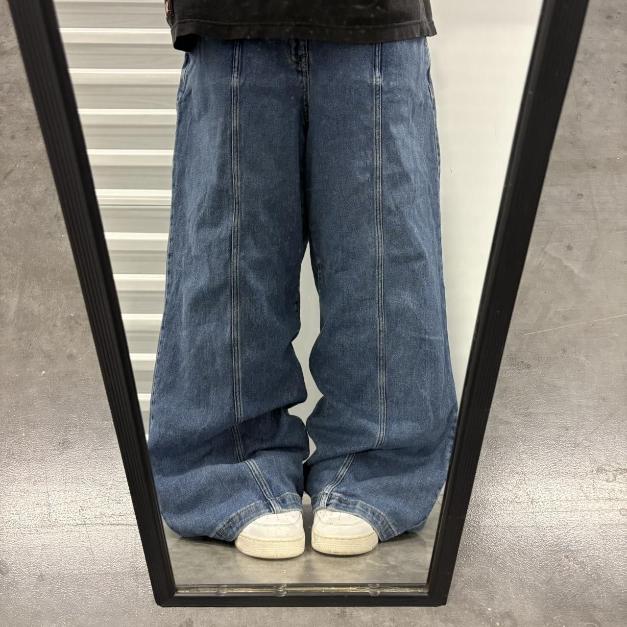 Vintage Crazy Vintage Y2K/2000s Super Baggy Super Wideleg Skater Streetwear JNCO Style Medium Blue Wash Denim Jeans! Size US 38 / EU 54 - 1 Thumbnail