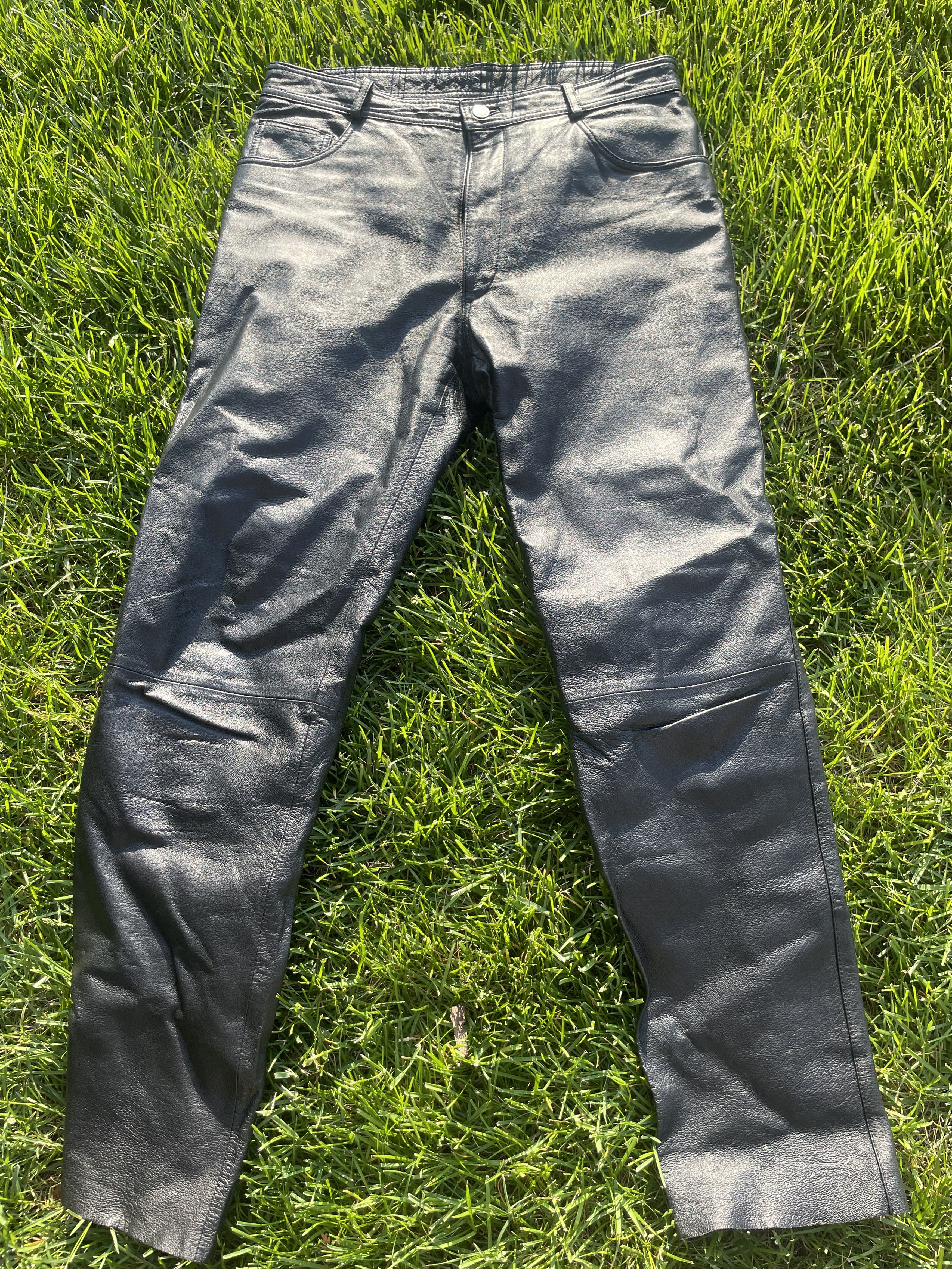 Other JCC Leather Company Black Leather Pants Size US 34 / EU 50 - 1 Thumbnail