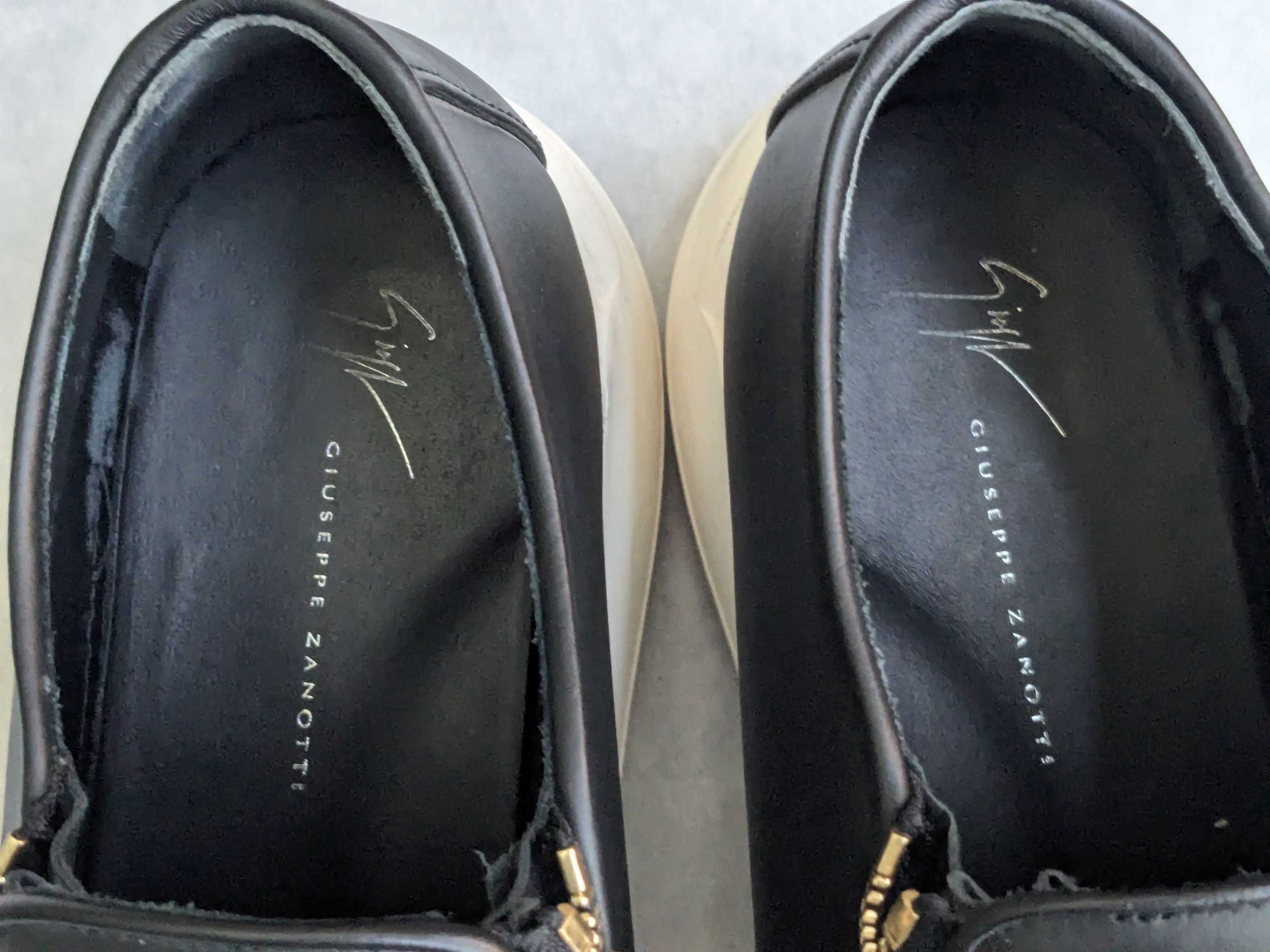 Giuseppe Zanotti Giuseppe Zanotti Sneakers Black White Gold Zip 12 45 Size US 12 / EU 45 - 5 Thumbnail