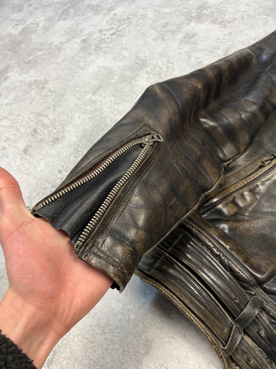 Vintage RARE Vintage 70-80’s Kawasaki Leather Bomber Jacket Size US M / EU 48-50 / 2 - 16 Thumbnail
