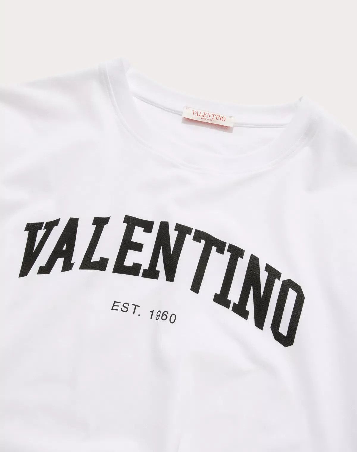 Valentino oc11z0725 Print Cotton T-Shirt in White Size US M / EU 48-50 / 2 - 6 Thumbnail