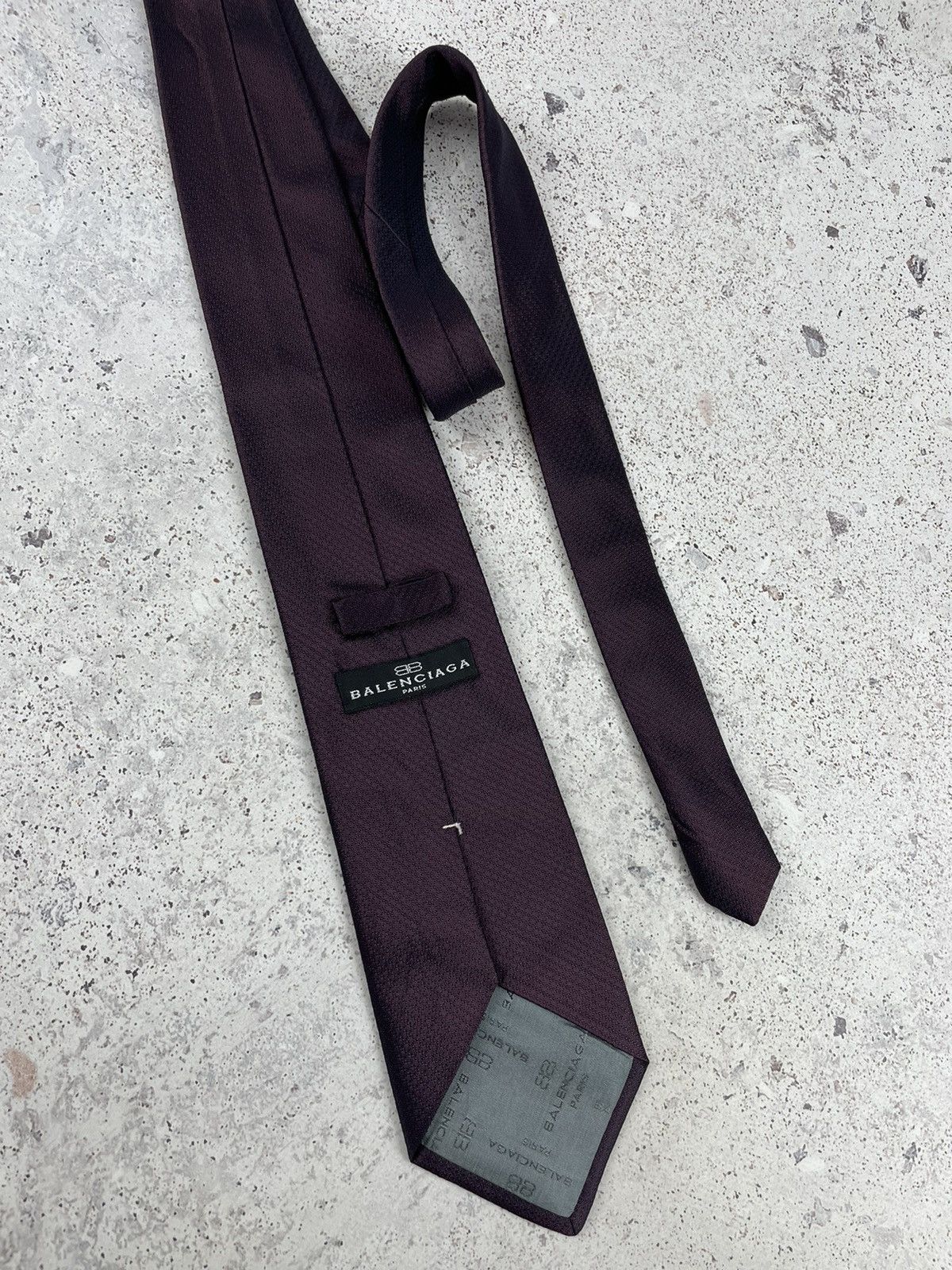 Pre-owned Balenciaga X Vintage Balenciaga Vintage Silk Tie In Burgundy